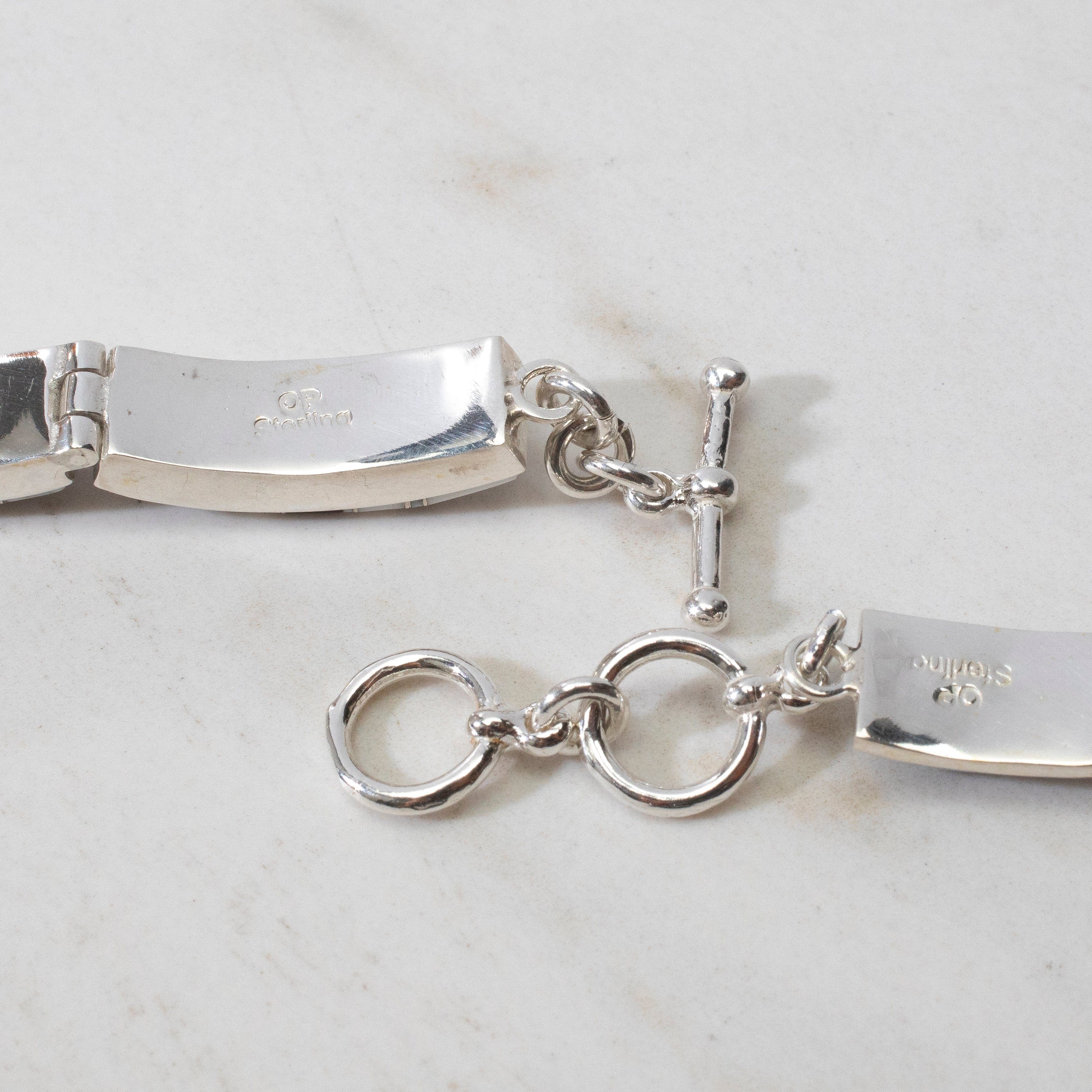 Kalifano Southwest Silver Jewelry White Buffalo Turquoise 925 Sterling Silver USA Handmade Bracelet with Opal Accent NMB.0565.WB