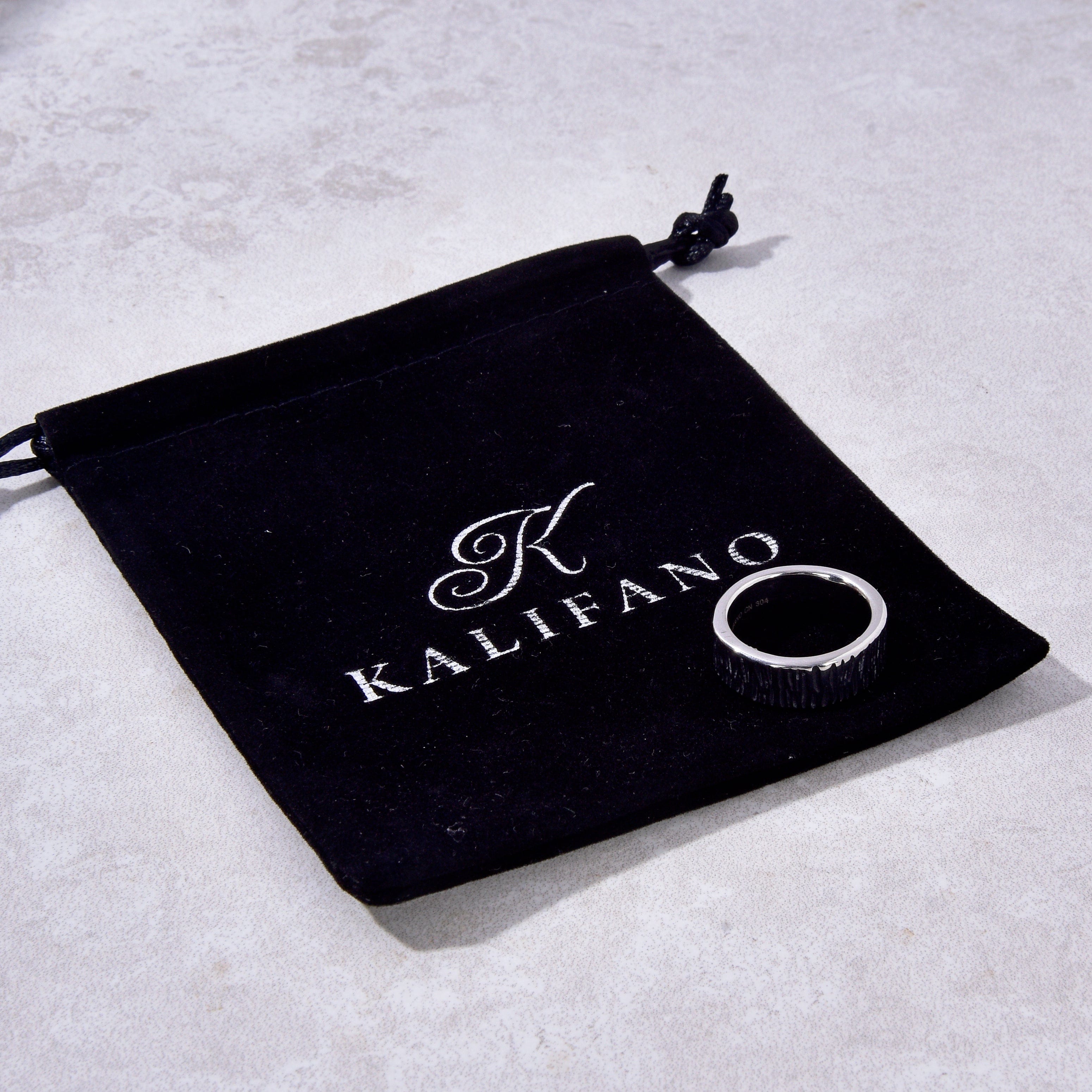 Kalifano Steel Hearts Jewelry Silver Bamboo Tree Steel Hearts Ring