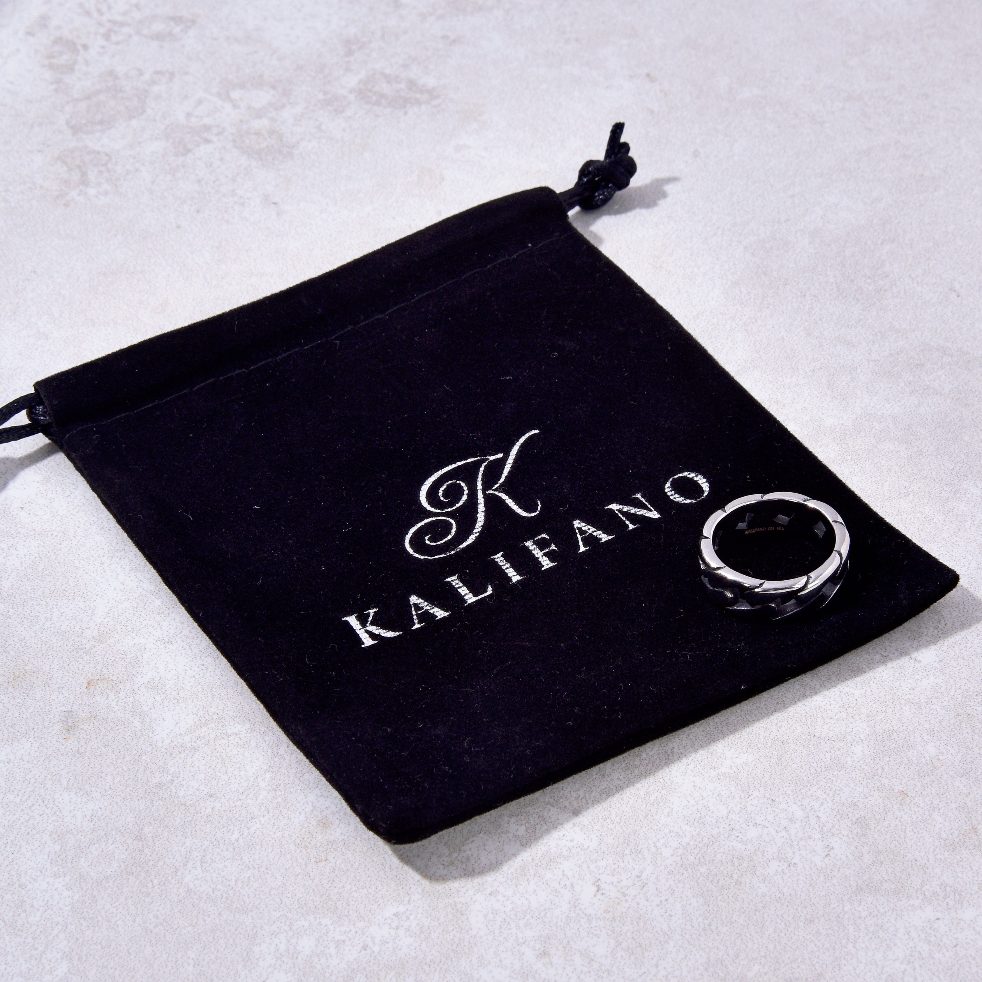 Kalifano Steel Hearts Jewelry Silver Chain Steel Hearts Ring