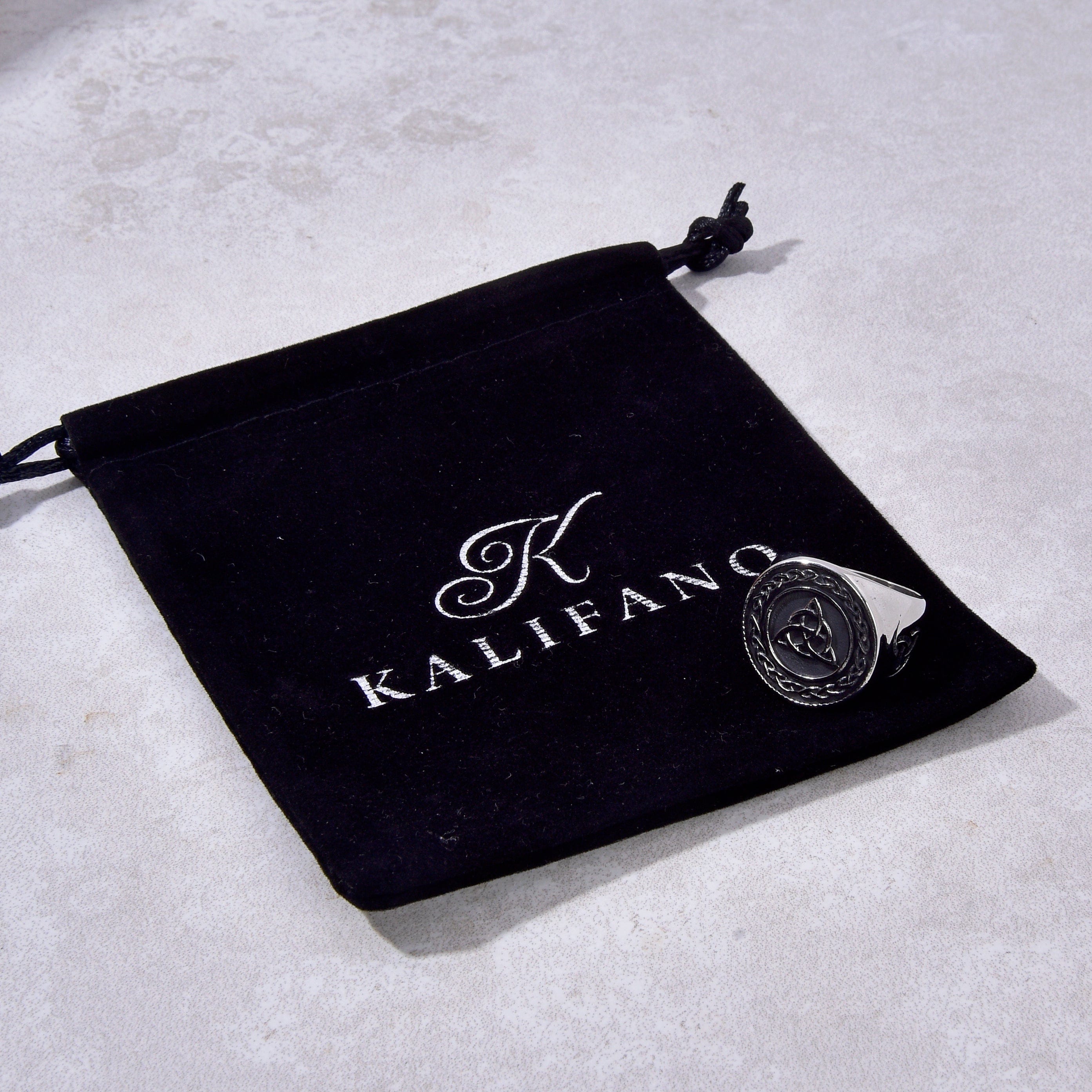 Kalifano Steel Hearts Jewelry Silver Infinite Triangle Steel Hearts Ring