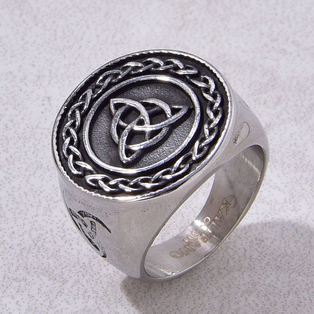 Kalifano Steel Hearts Jewelry Silver Infinite Triangle Steel Hearts Ring