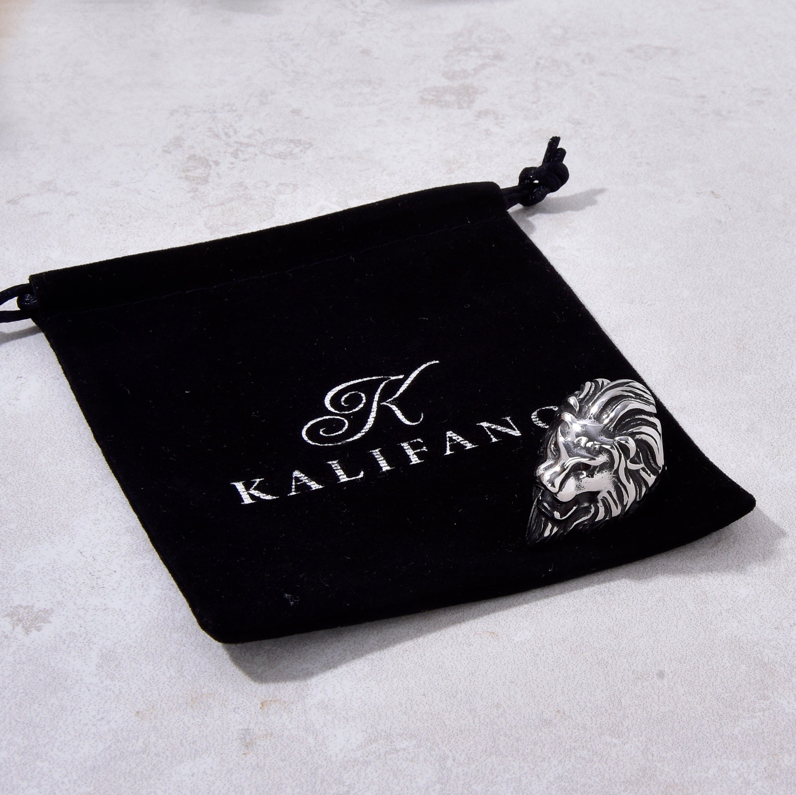 Kalifano Steel Hearts Jewelry Silver Tiger Head Steel Hearts Ring