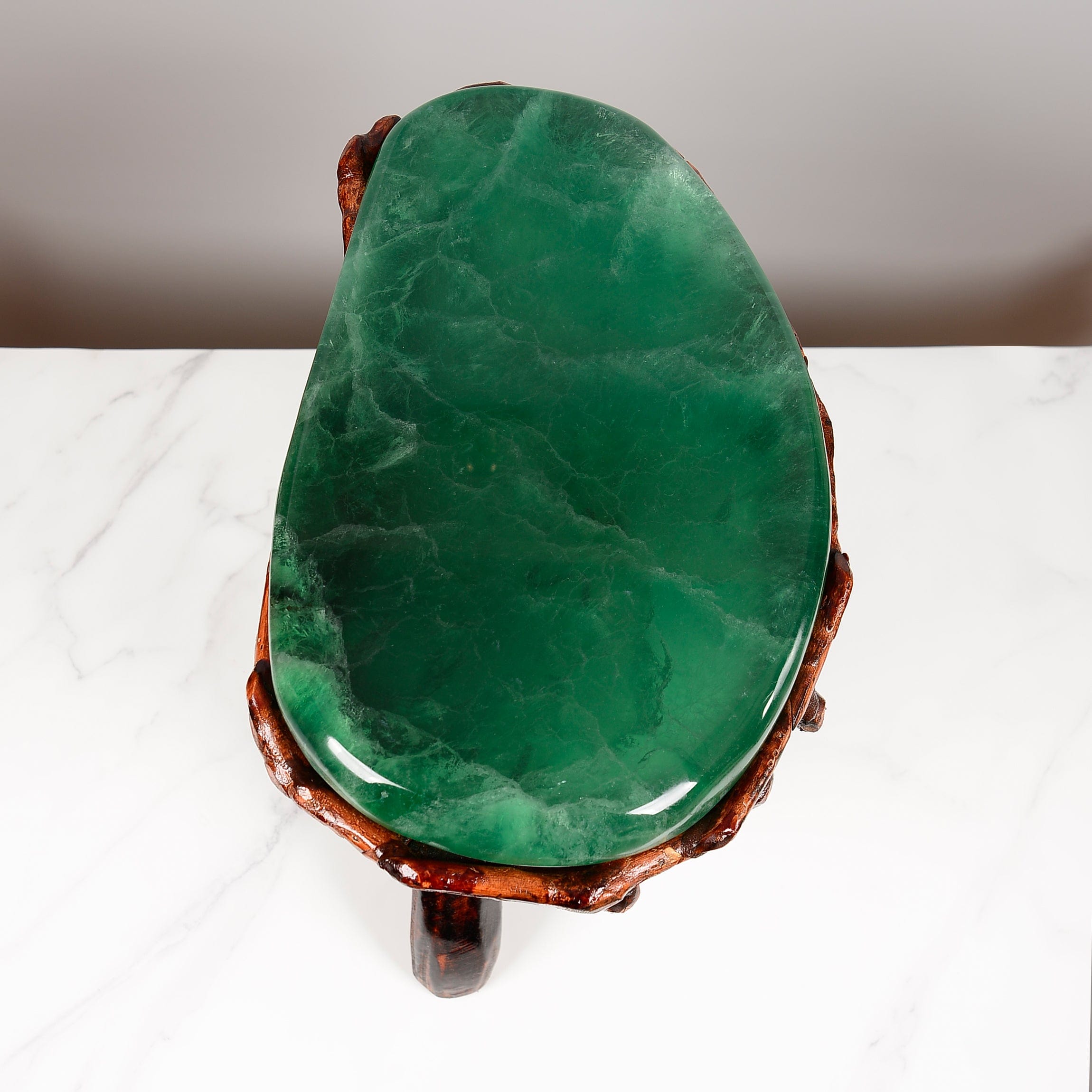 KALIFANO Table Green Fluorite Side Table 16" FLC4200.007