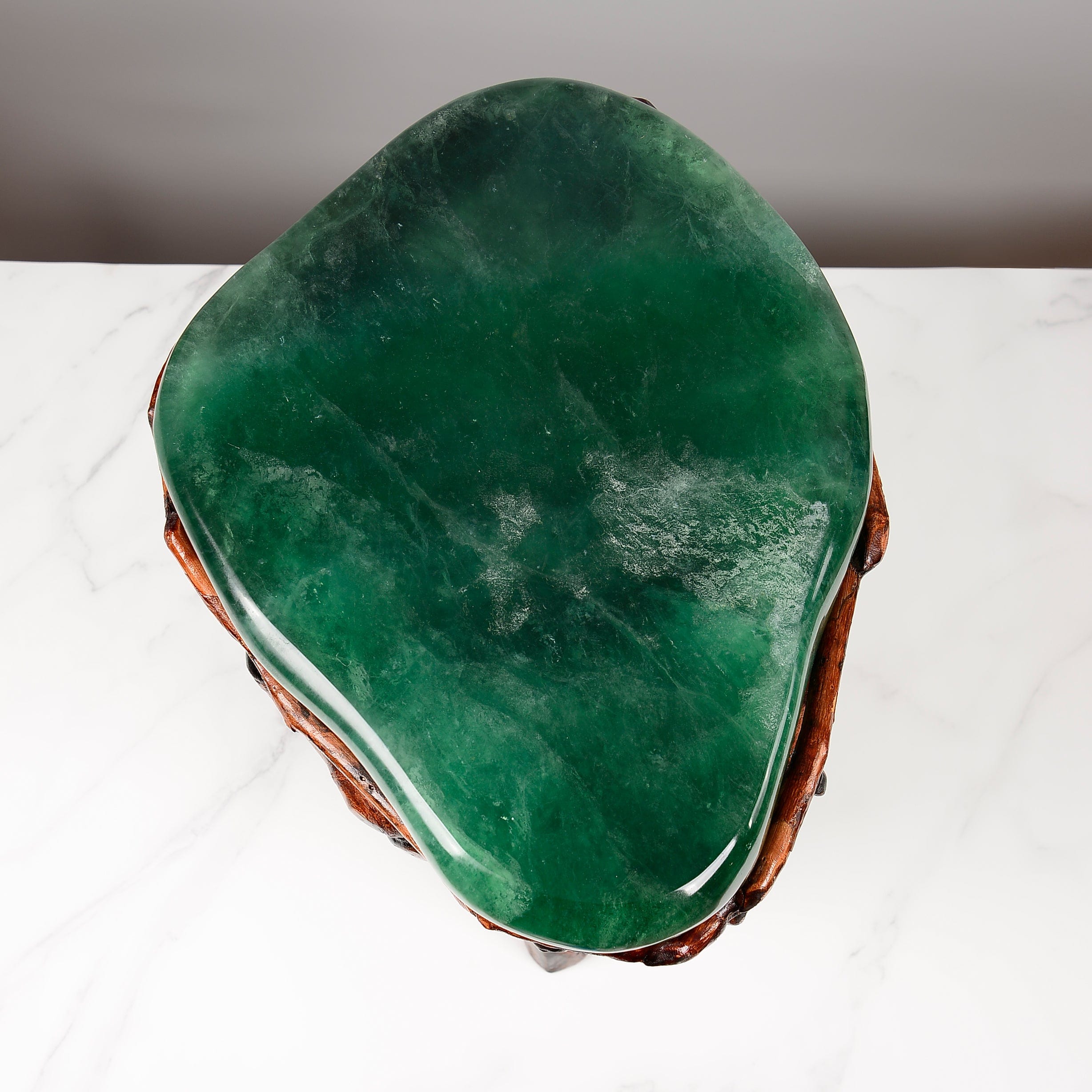KALIFANO Table Green Fluorite Side Table 16" FLC4800.002