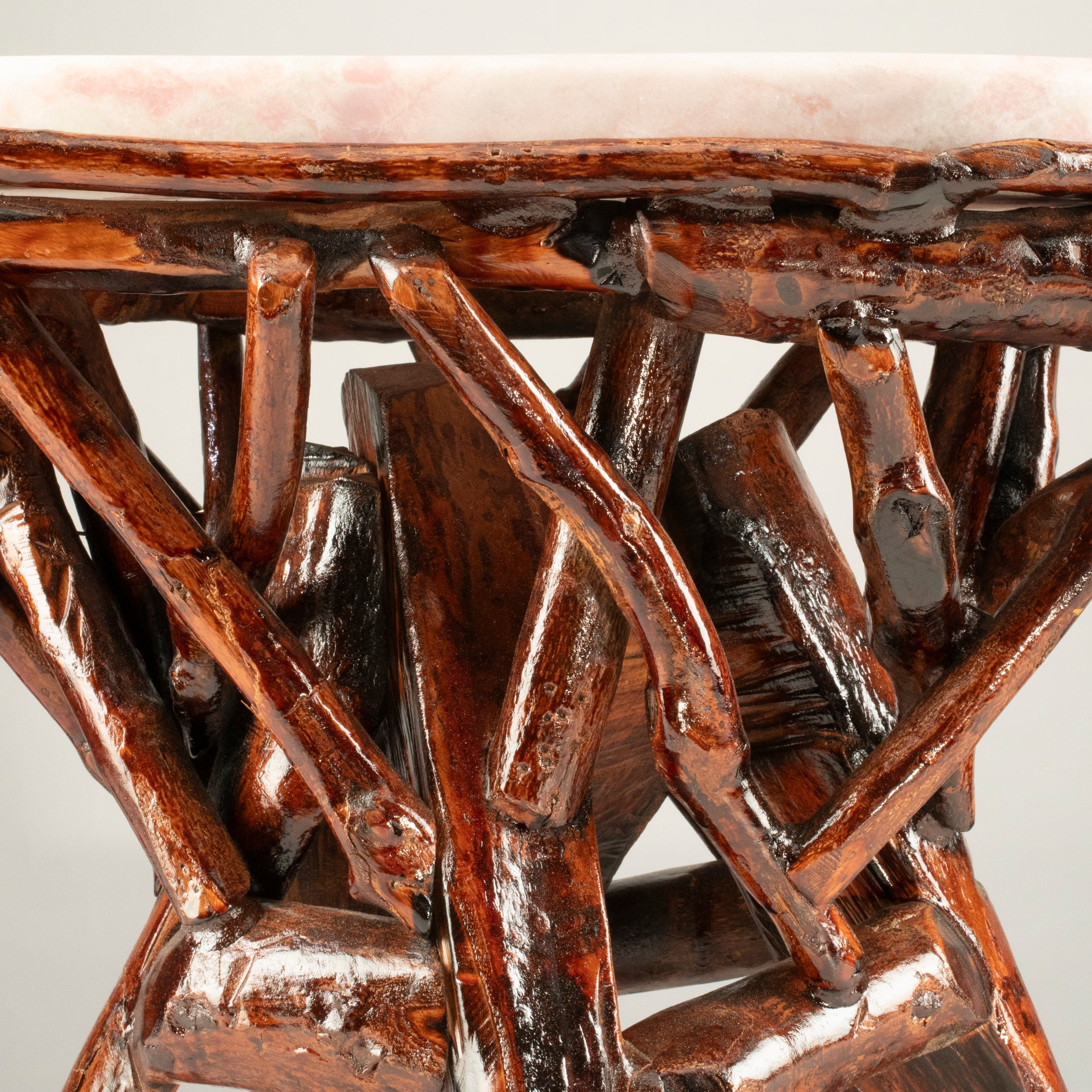 KALIFANO Table Pink Opal Side Table 15" POC4600.001