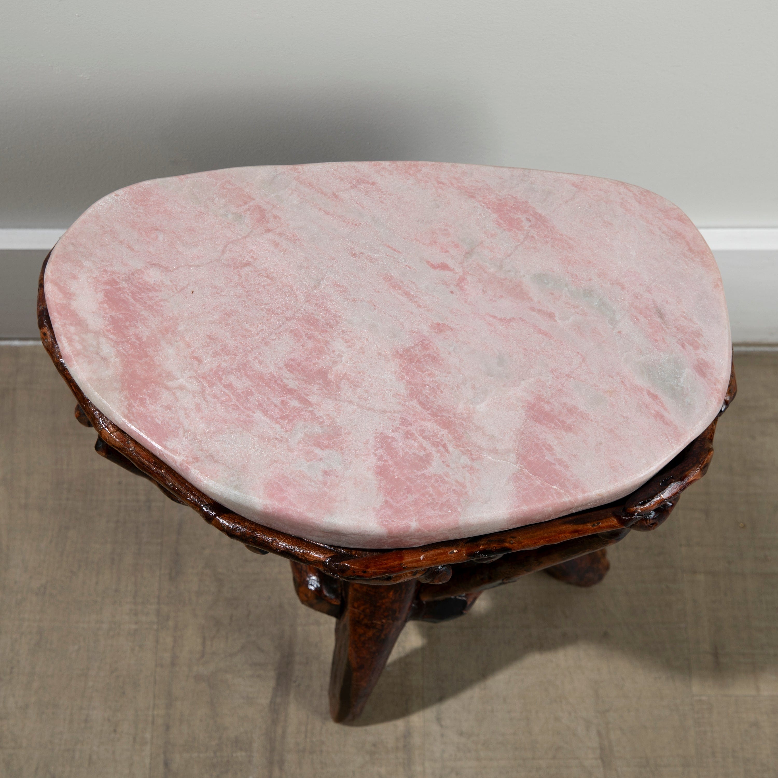 KALIFANO Table Pink Opal Side Table 16" POC4000.001