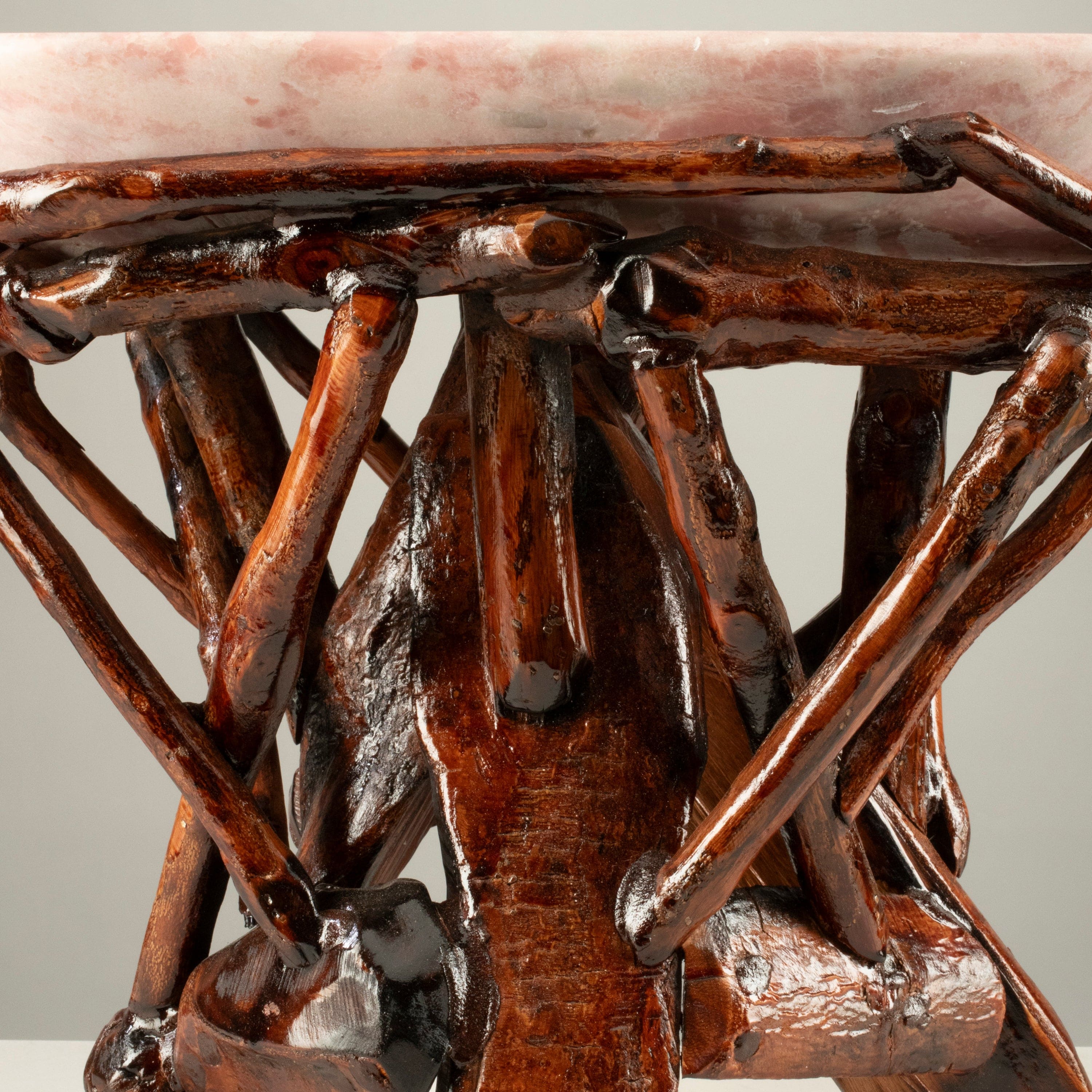 KALIFANO Table Pink Opal Side Table 16" POC4200.001
