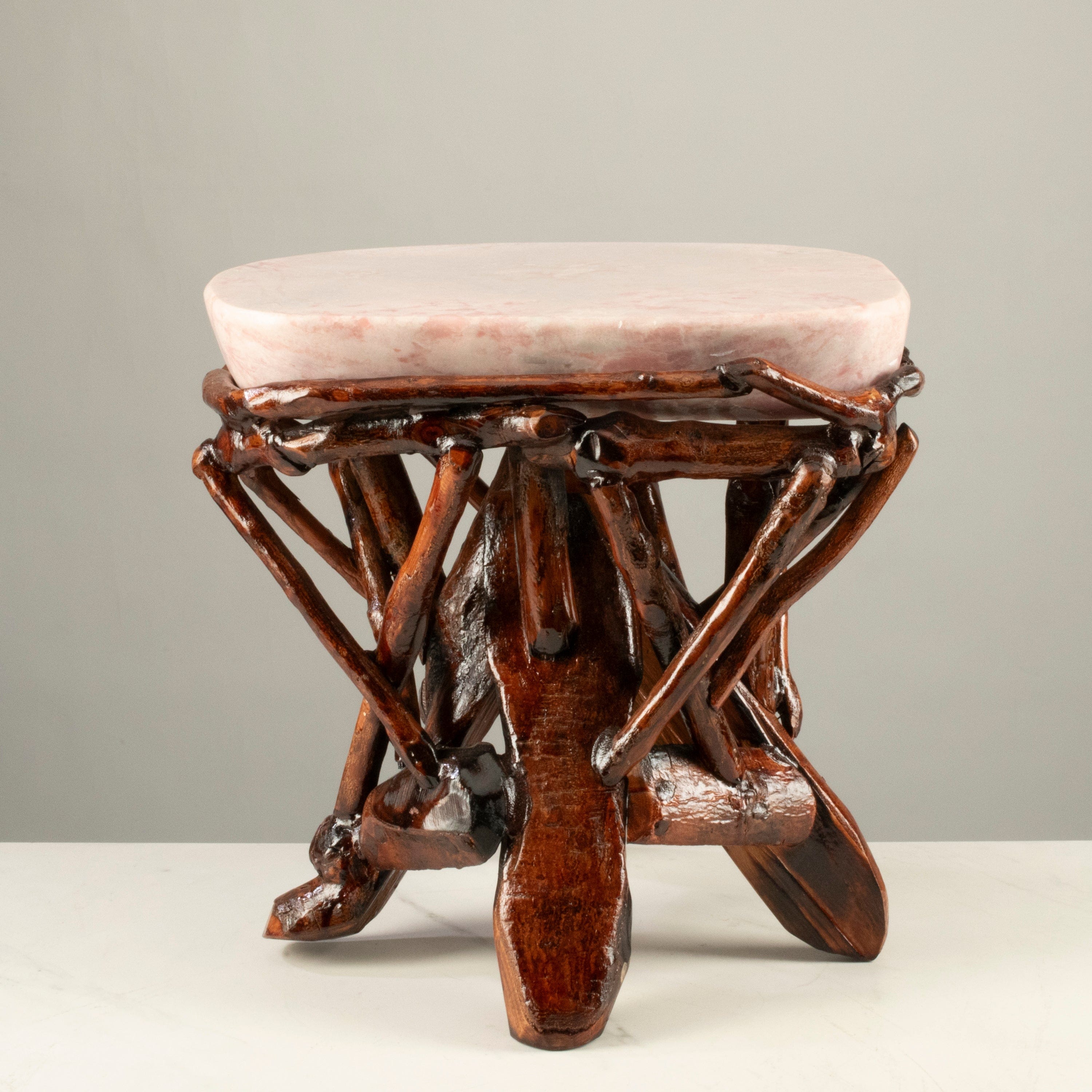 KALIFANO Table Pink Opal Side Table 16" POC4200.001