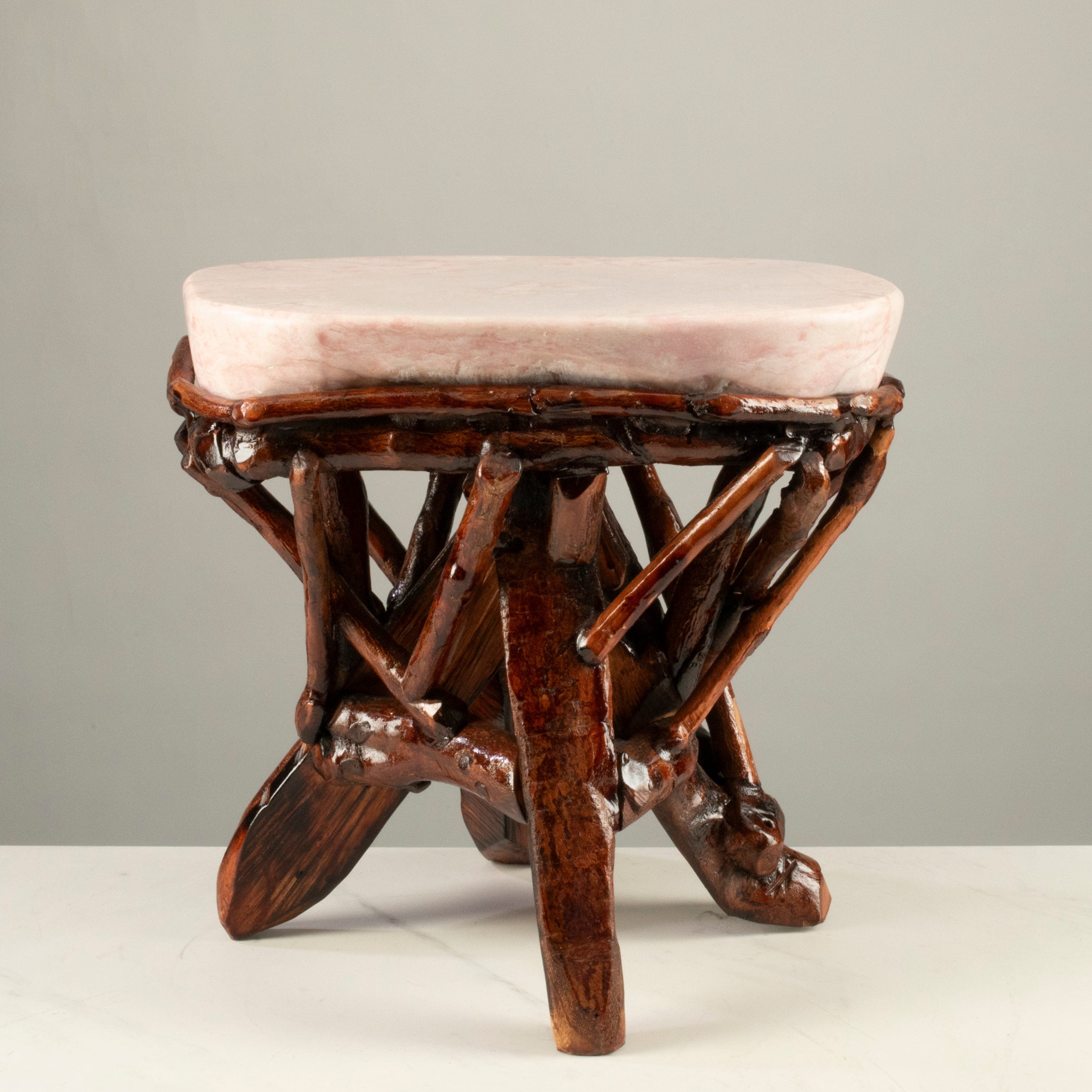 KALIFANO Table Pink Opal Side Table 16" POC4200.001