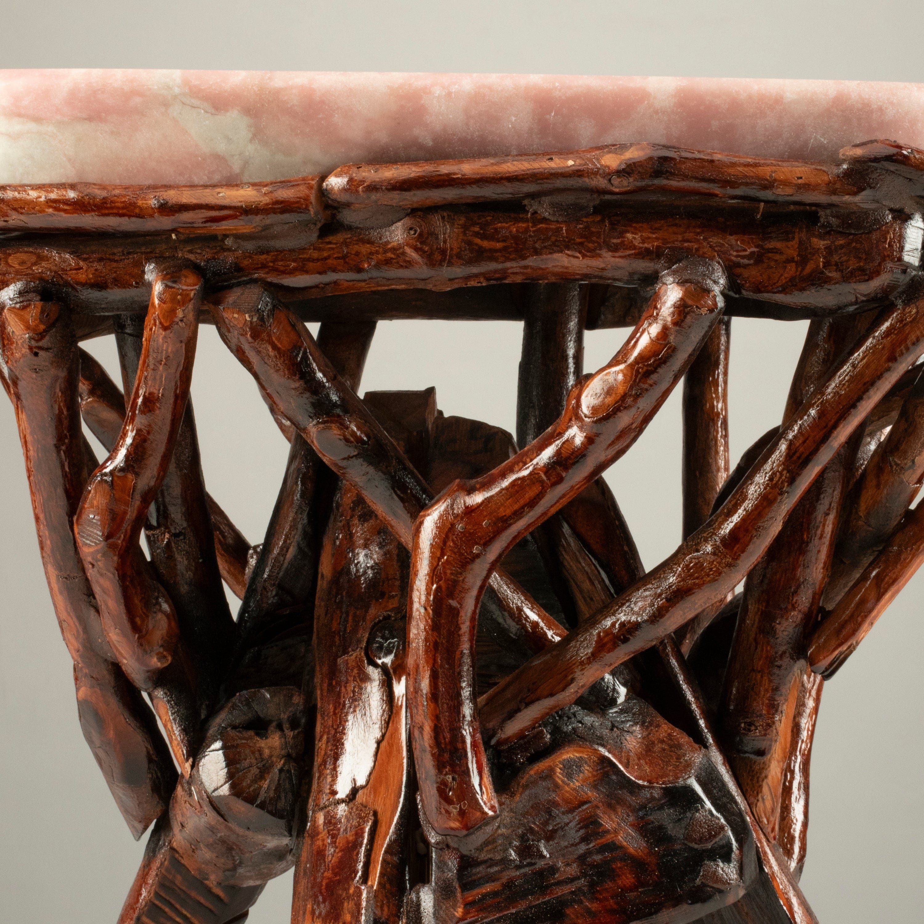 KALIFANO Table Pink Opal Side Table 16" POC4600.003