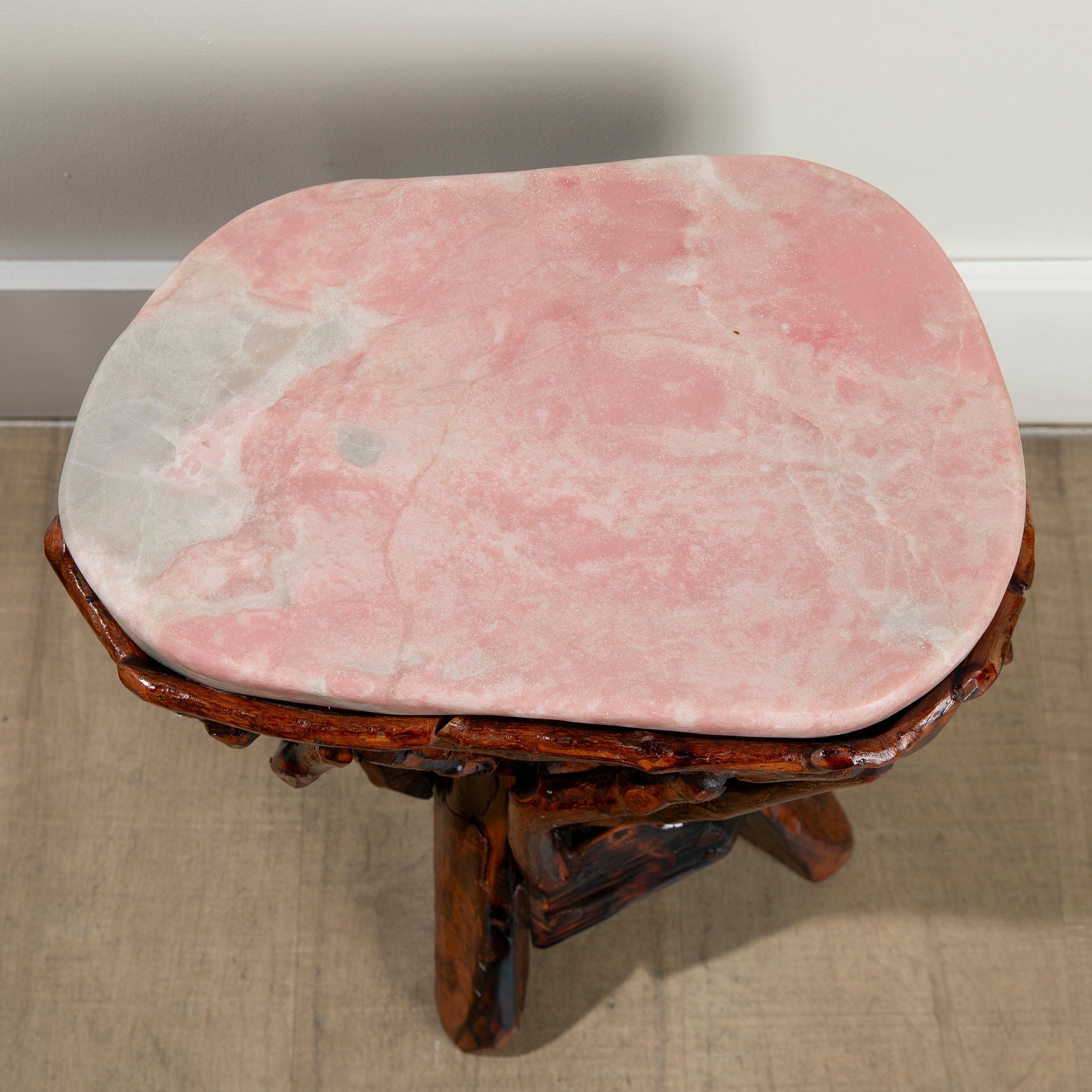 KALIFANO Table Pink Opal Side Table 16" POC4600.003