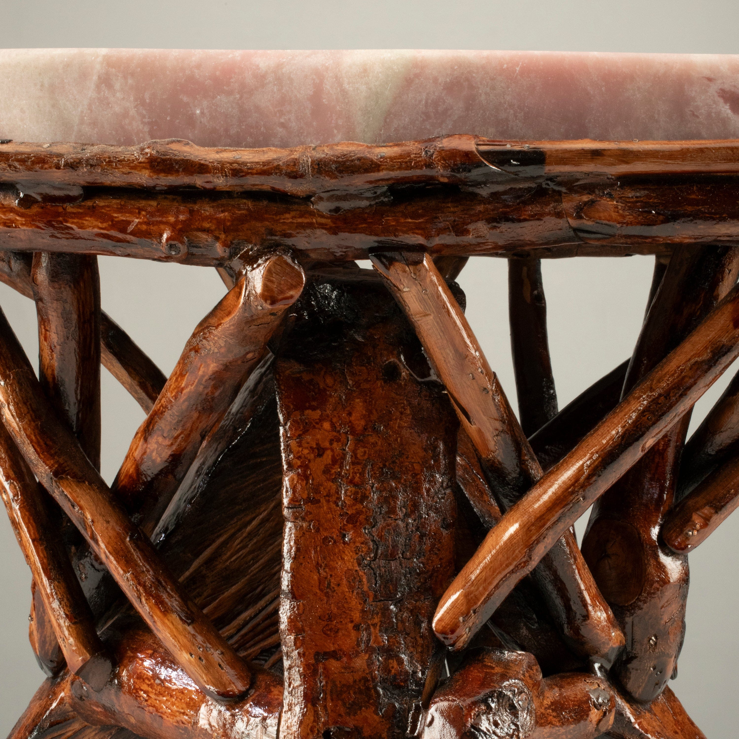 KALIFANO Table Pink Opal Side Table 16" POC4600.004