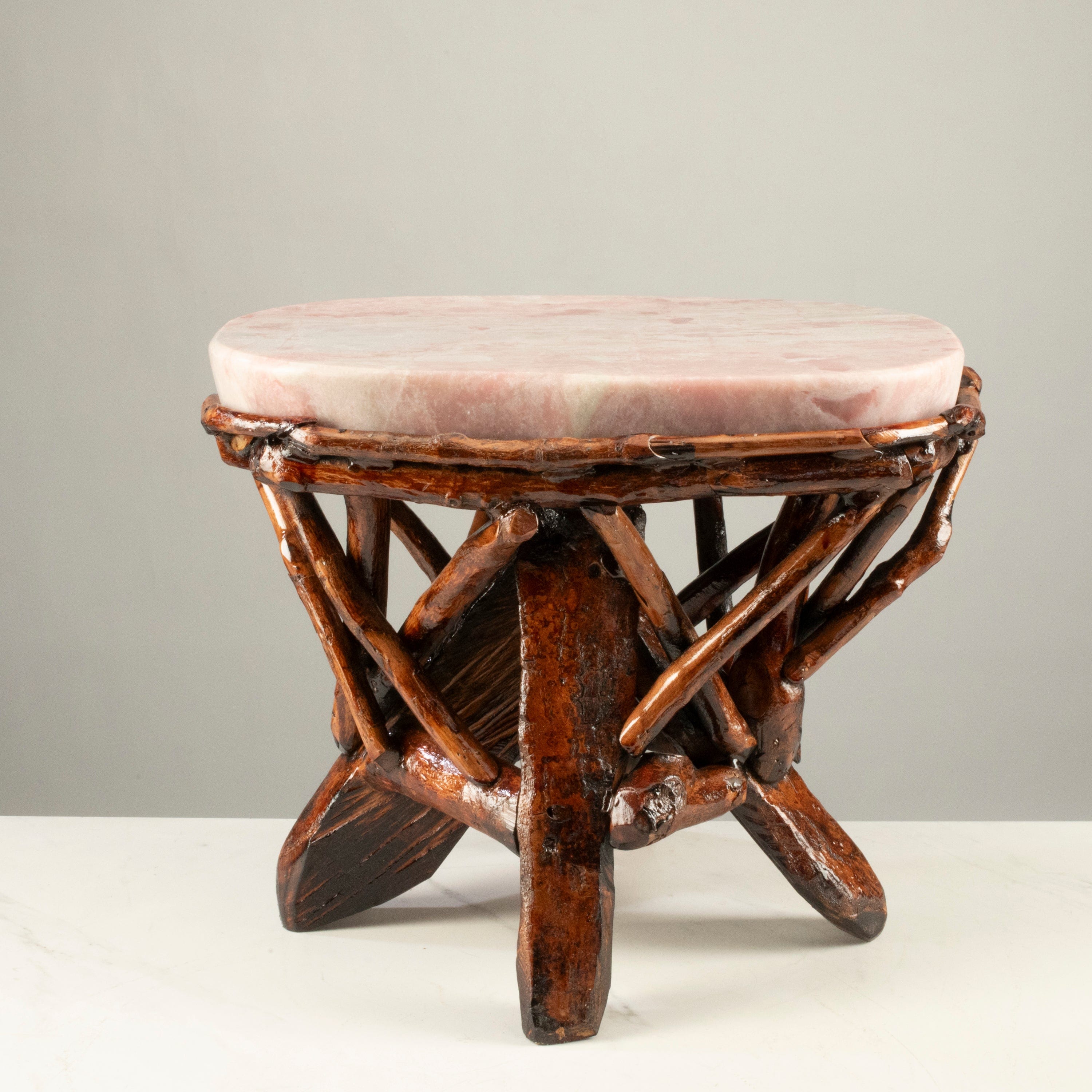KALIFANO Table Pink Opal Side Table 16" POC4600.004