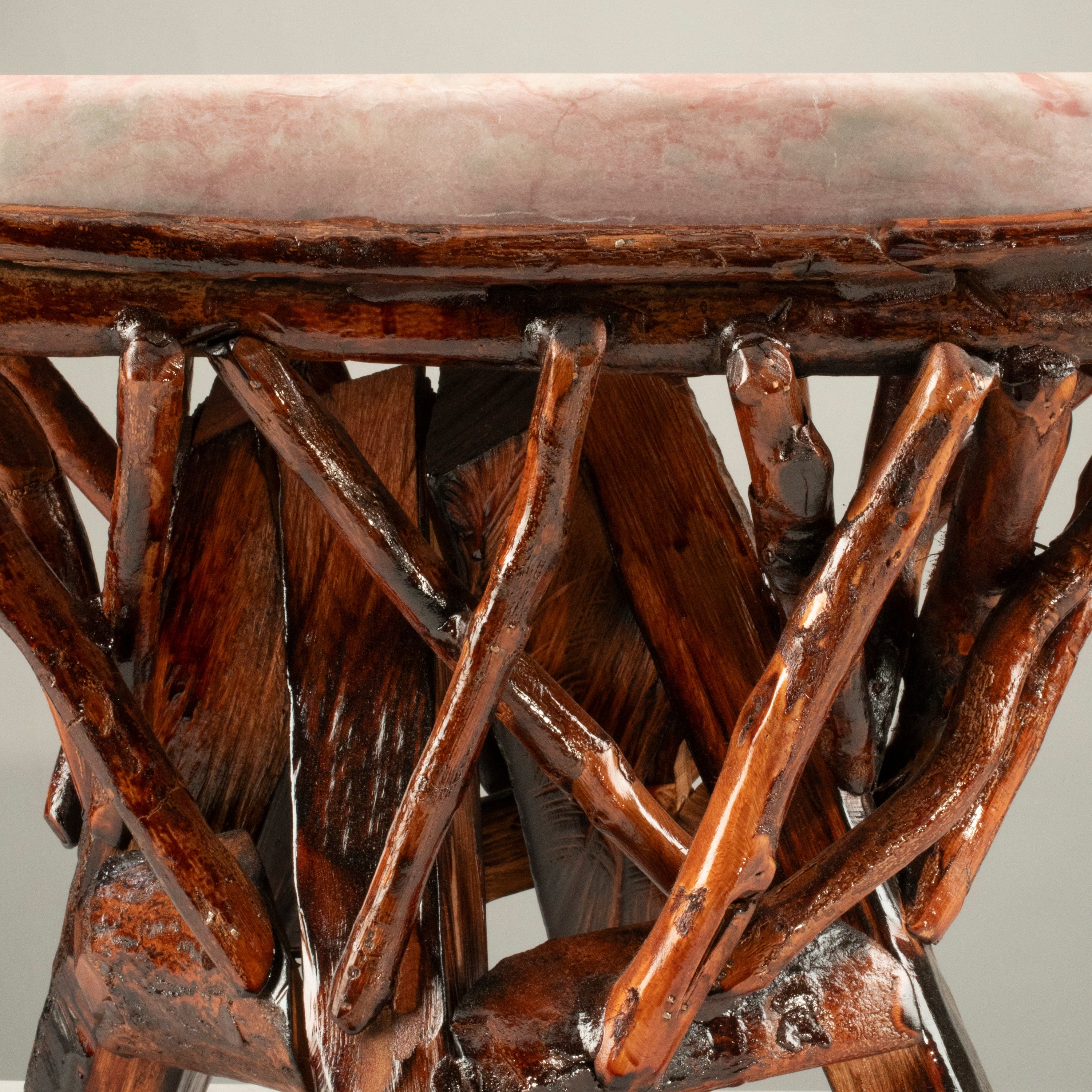 KALIFANO Table Pink Opal Side Table 17" POC4600.002