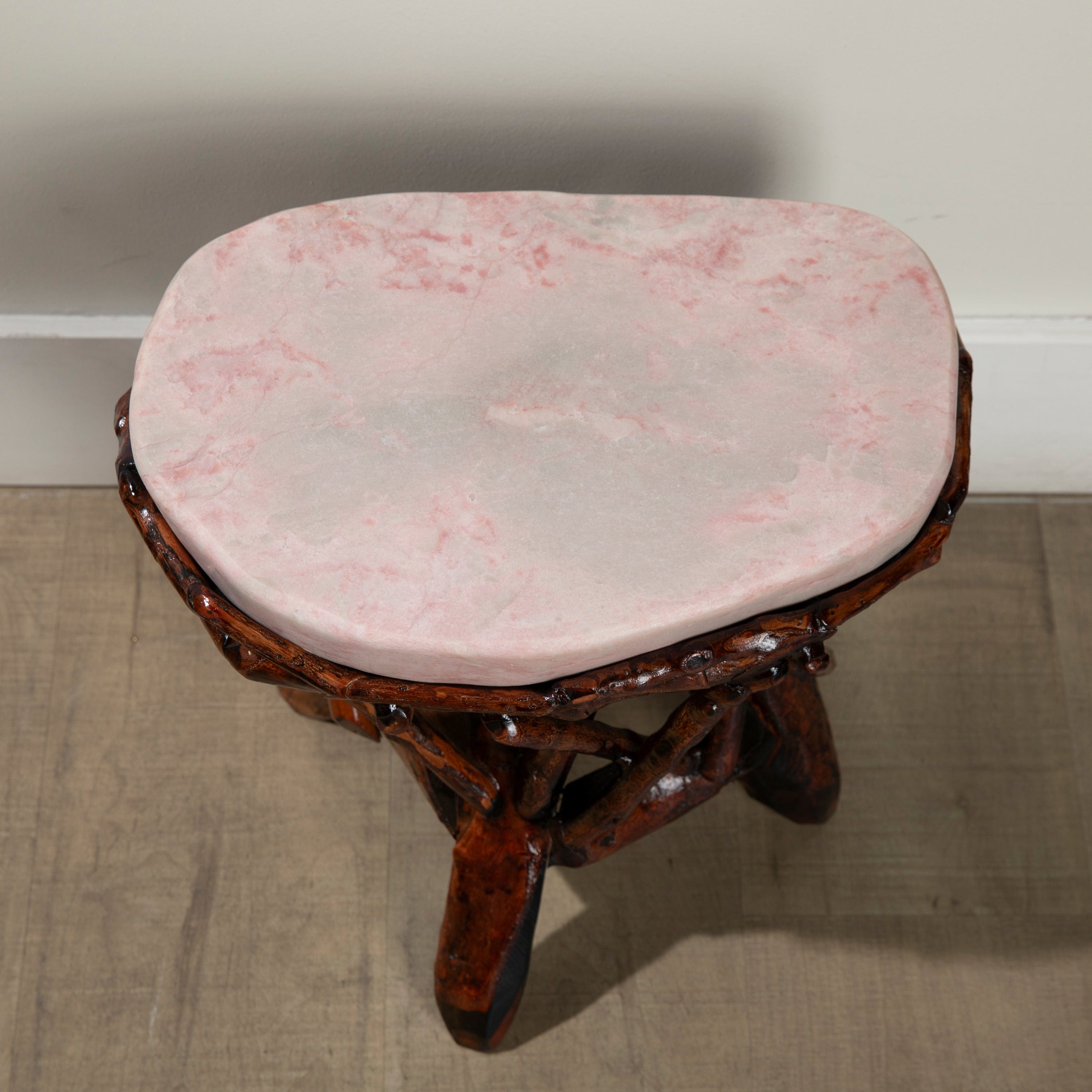 KALIFANO Table Pink Opal Side Table 17" POC4600.002