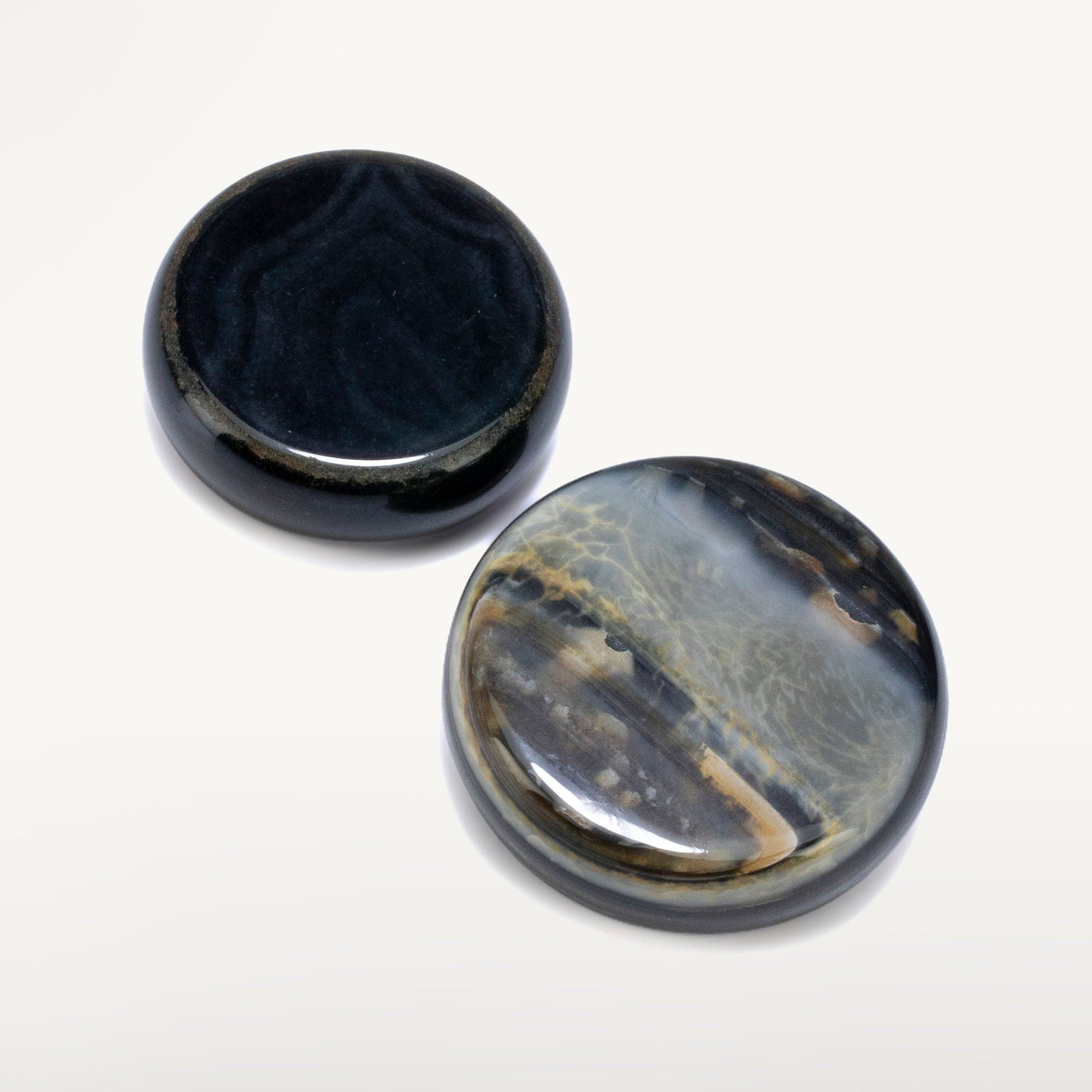 KALIFANO TUMBLED STONES Brazilian Banded Agate Disc BA24