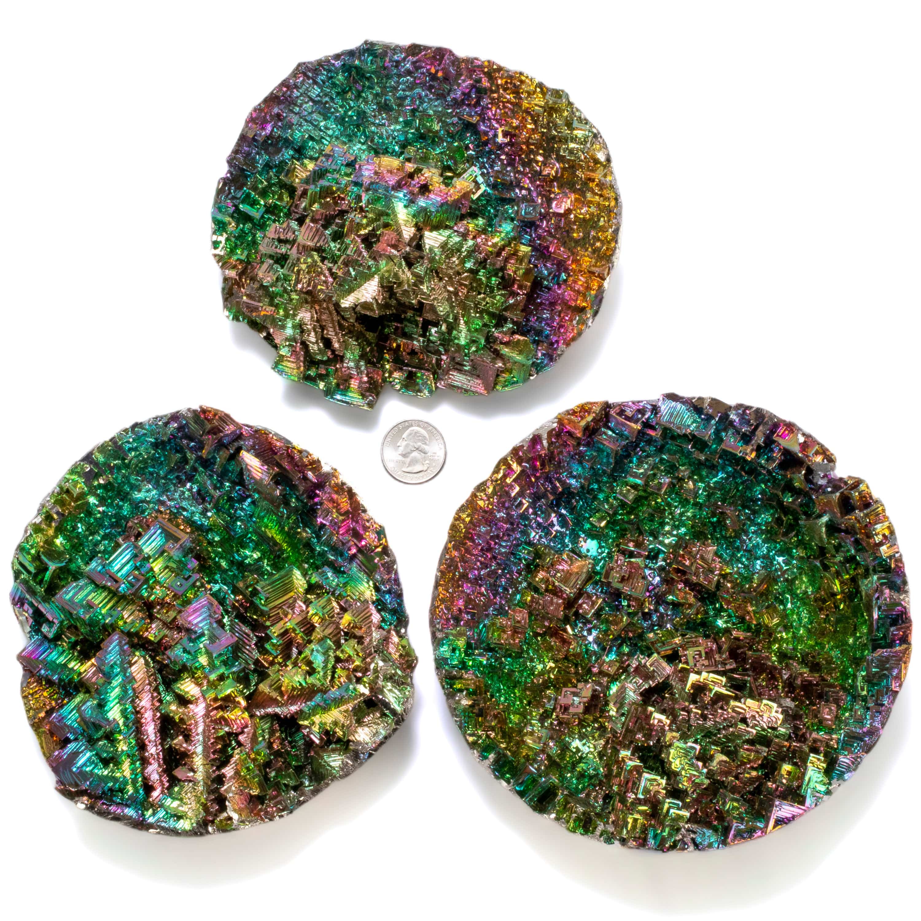 KALIFANO TUMBLED STONES Large Bismuth Geode BISMUTH-G-L