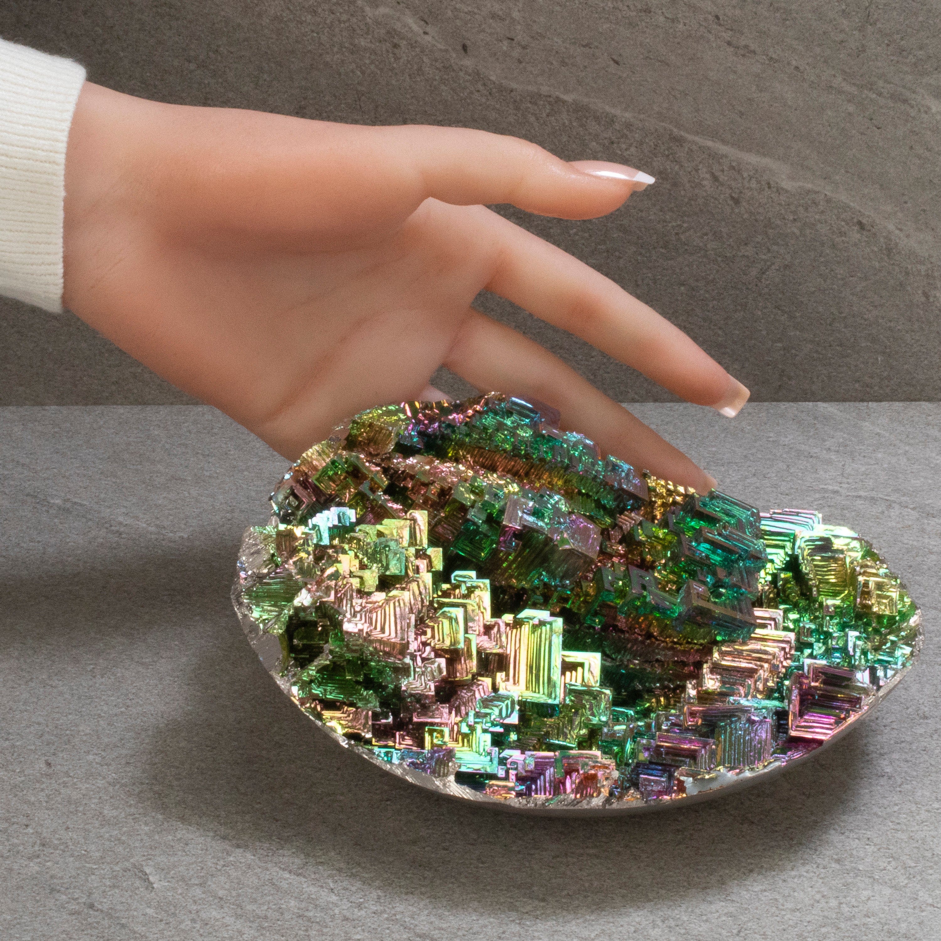 KALIFANO TUMBLED STONES Large Bismuth Geode BISMUTH-G-L