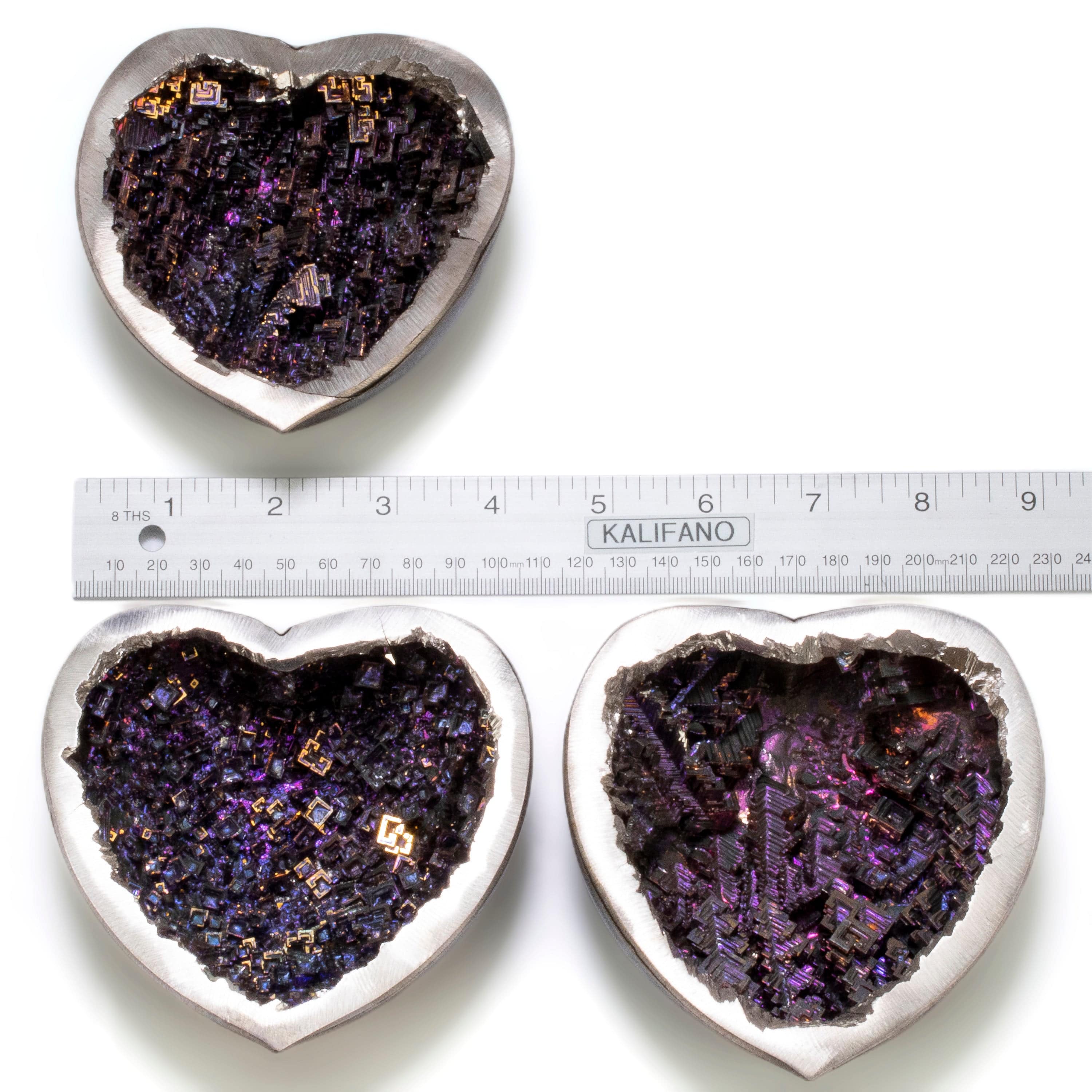 KALIFANO TUMBLED STONES Purple Bismuth Heart - 4" BISMUTH-H-PP