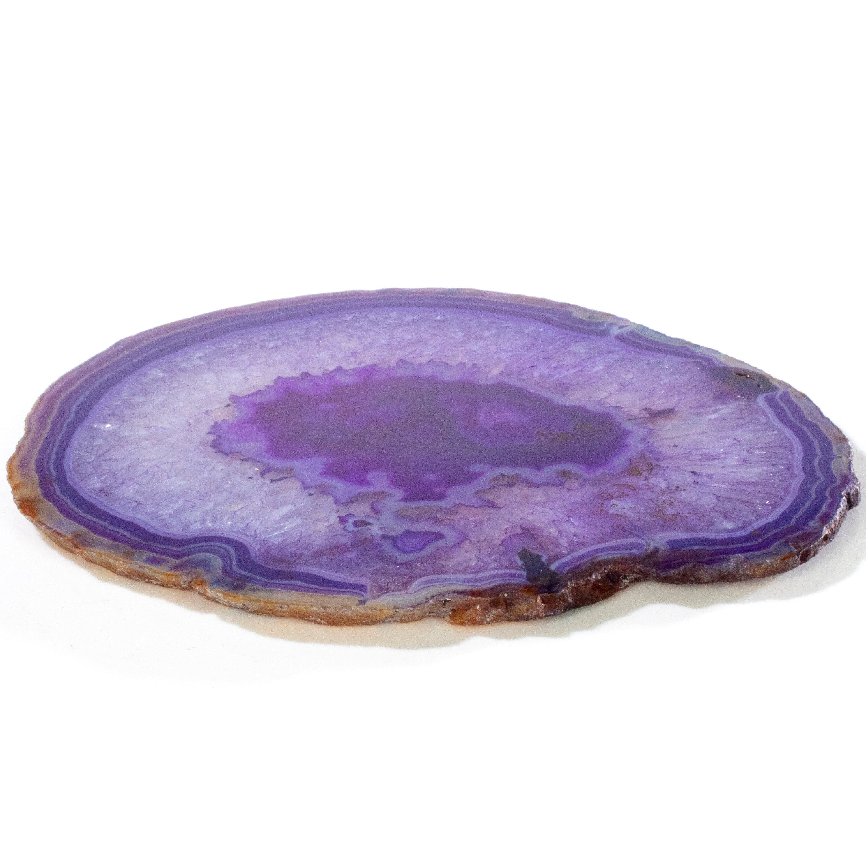 KALIFANO Agate Purple Agate Slice Drink Coaster BAS160-PE