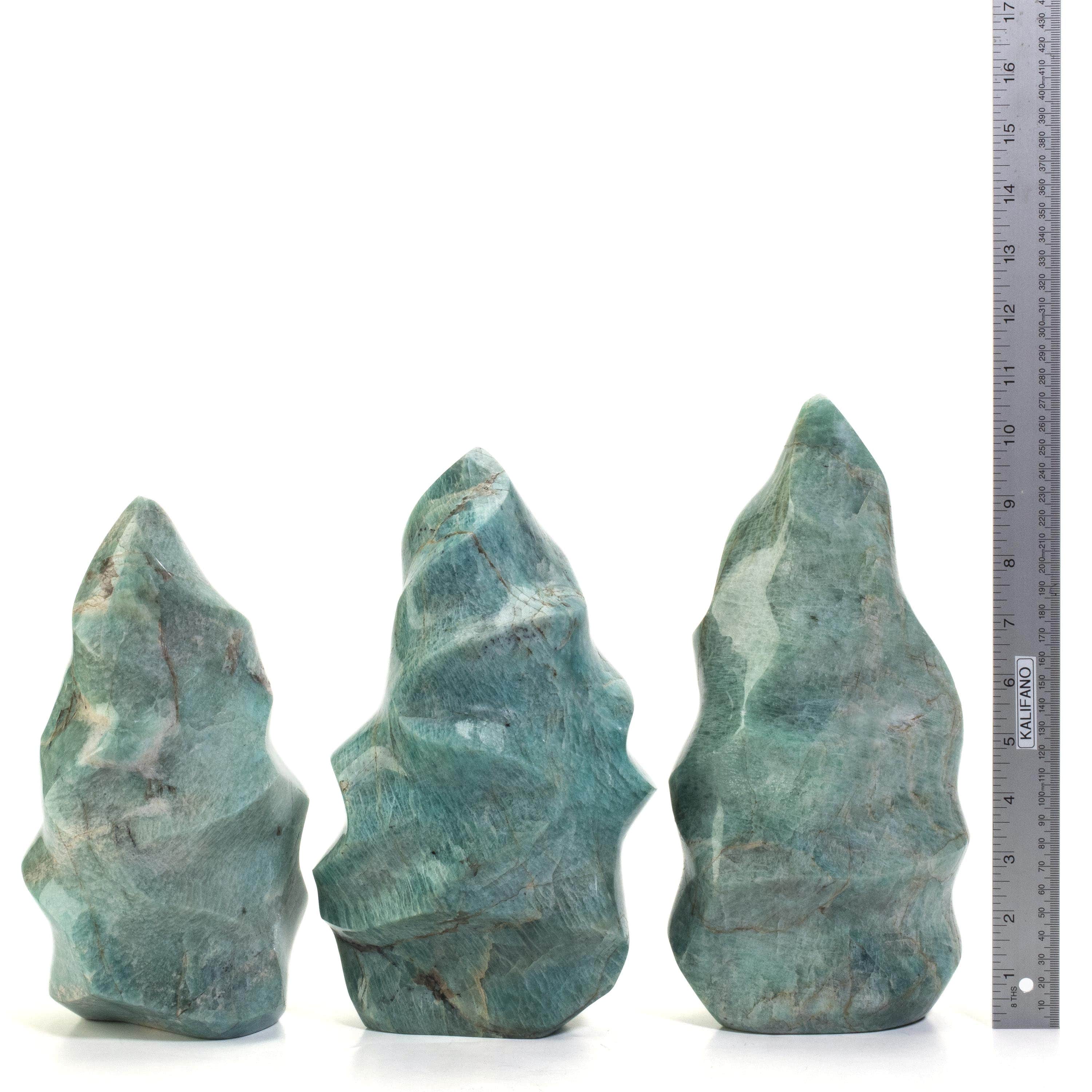 Kalifano AMAZONITE Amazonite Twist Flame - 10" / 3,100g CBF2000-AZ