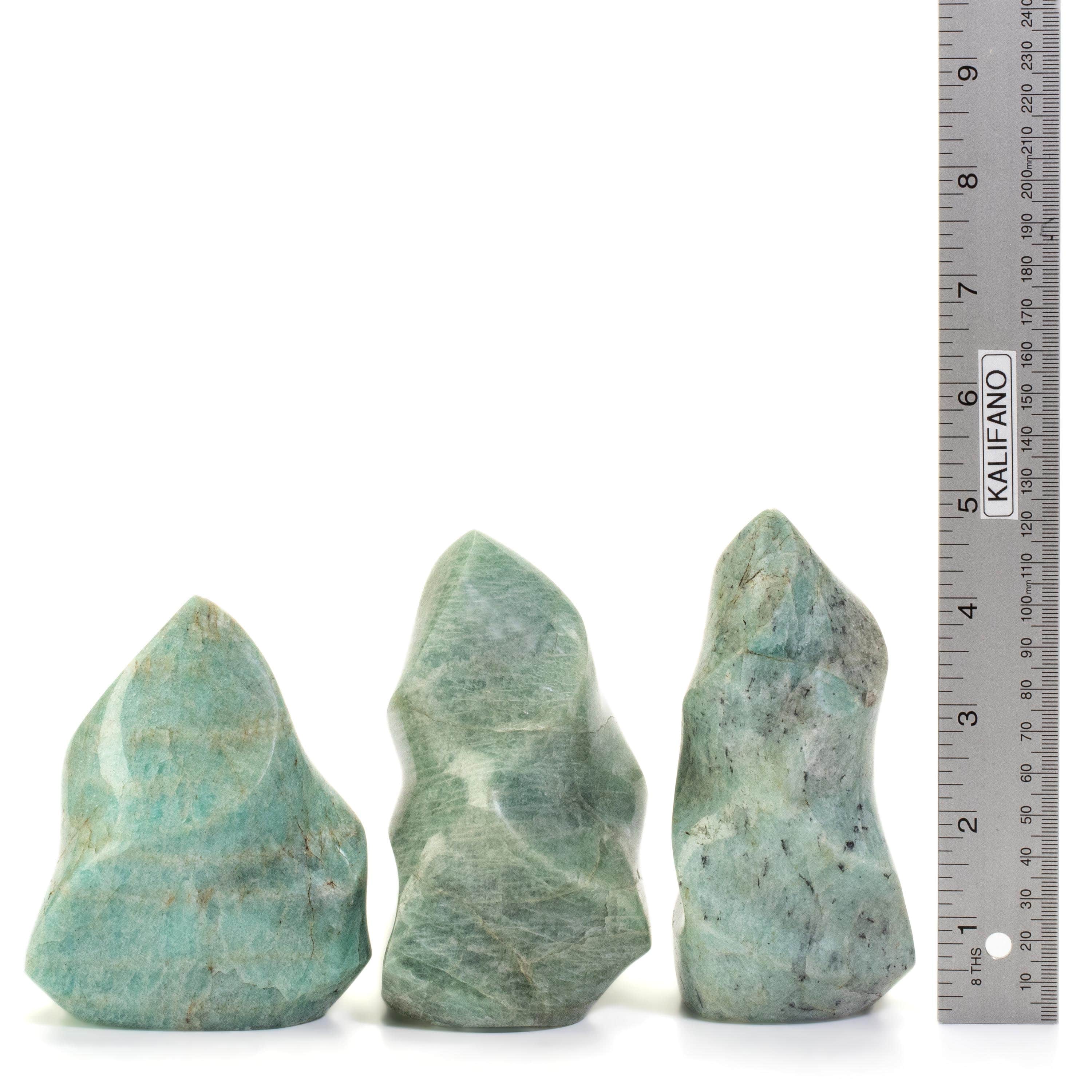 Kalifano AMAZONITE Amazonite Twist Flame - 5" / 600g CBF400-AZ