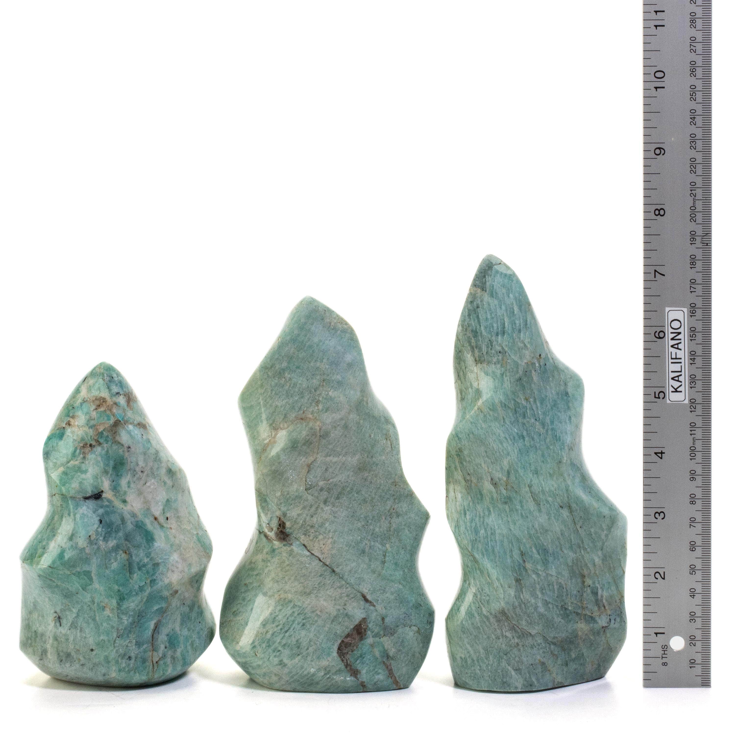Kalifano AMAZONITE Amazonite Twist Flame - 6" / 875g CBF600-AZ