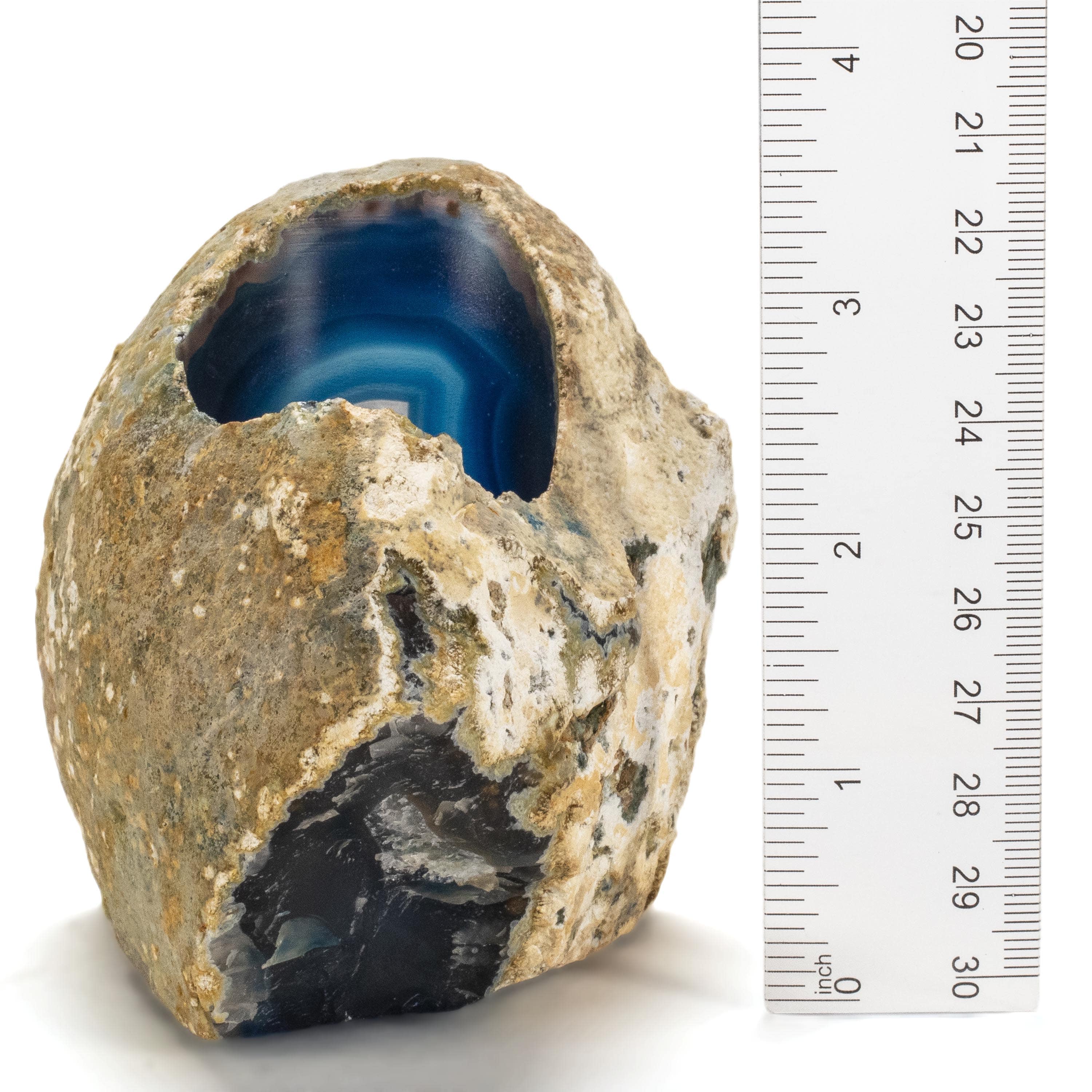 Kalifano Candle Holders Blue Agate Candle and Pen Holder GCH-BA