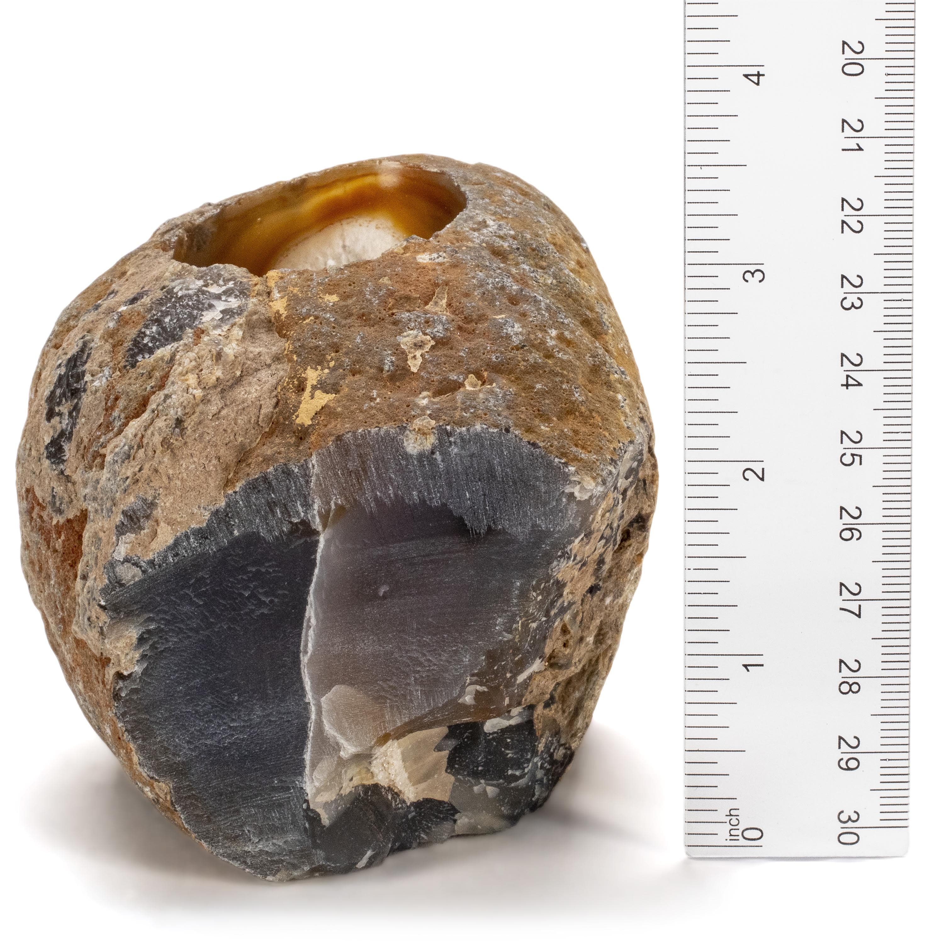 Kalifano Candle Holders Natural Agate Candle and Pen Holder GCH-AG