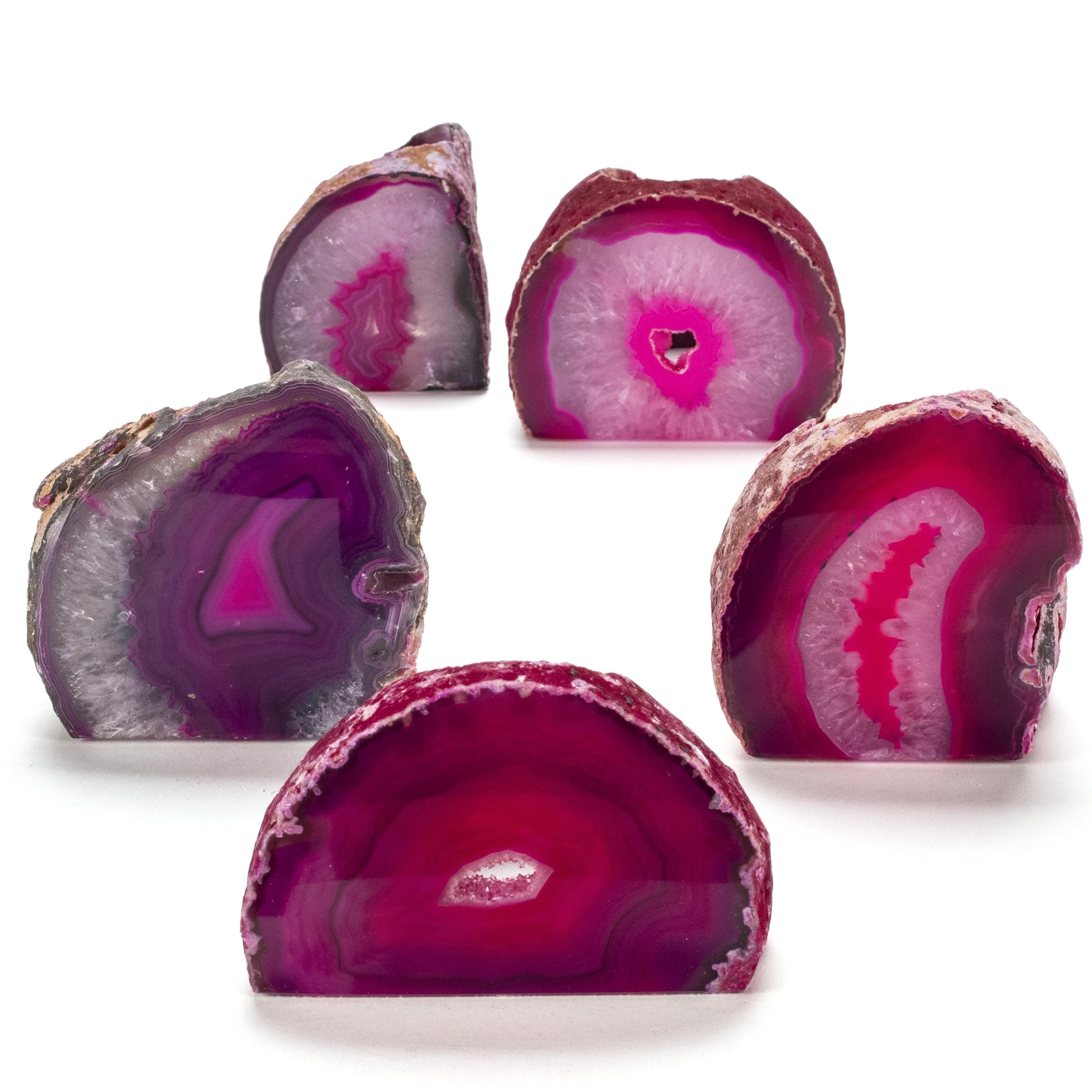 Kalifano Candle Holders Pink Agate Candle and Pen Holder GCH-PKA