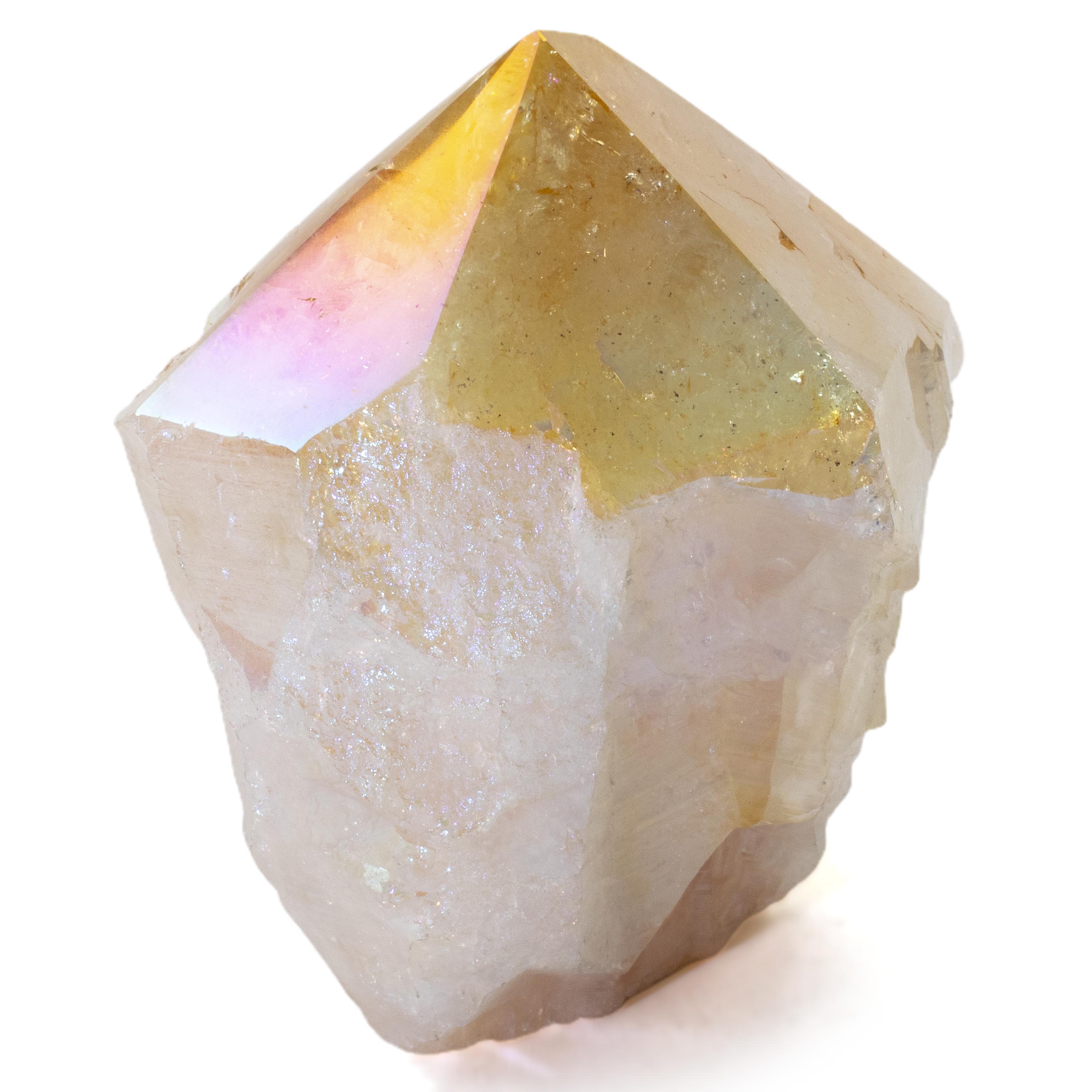 KALIFANO Citrine Aura Borealis Citrine Point - 180 g ABP180-CT