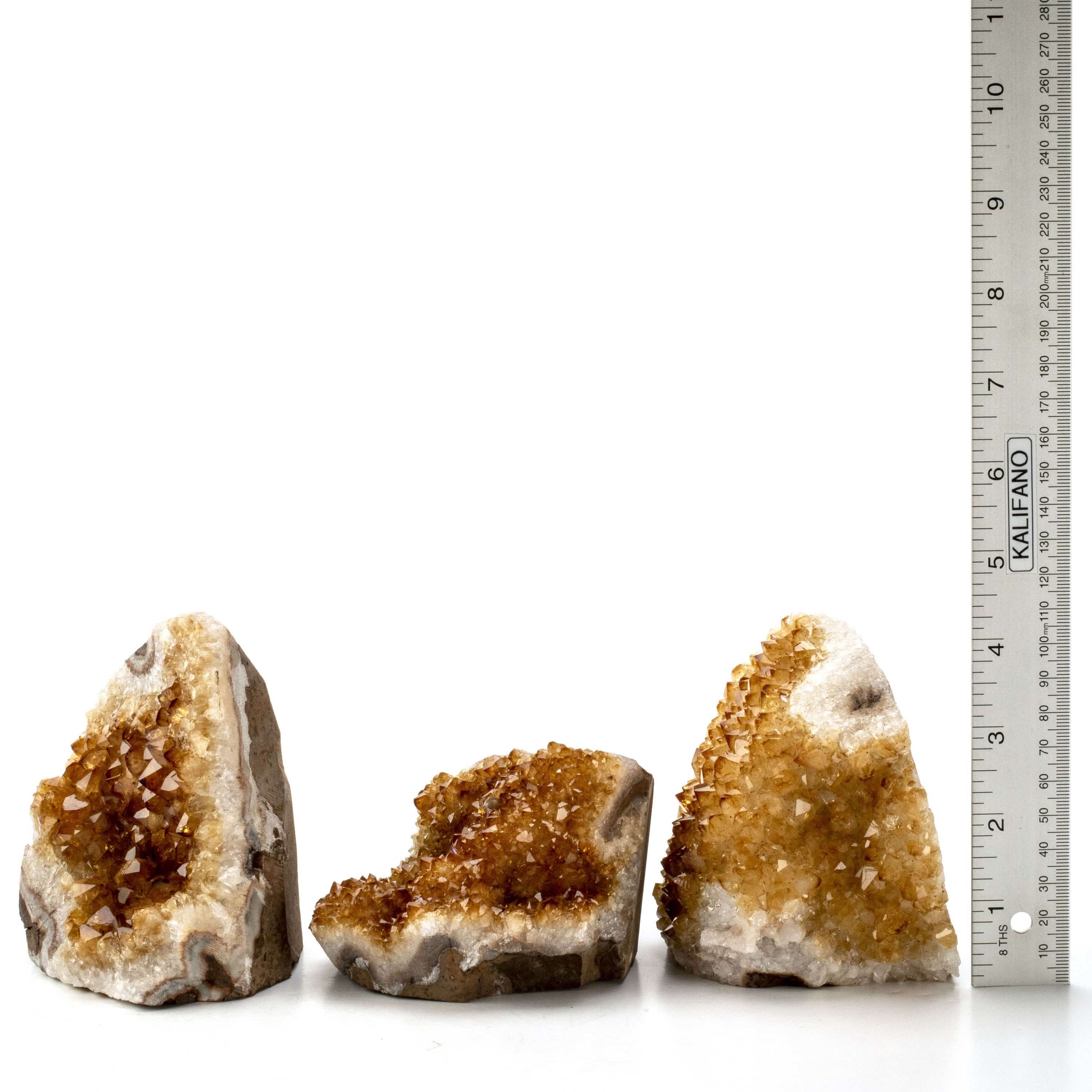 Kalifano Citrine Large Druzy Brazilian Citrine Geode on Cut Base BCG480