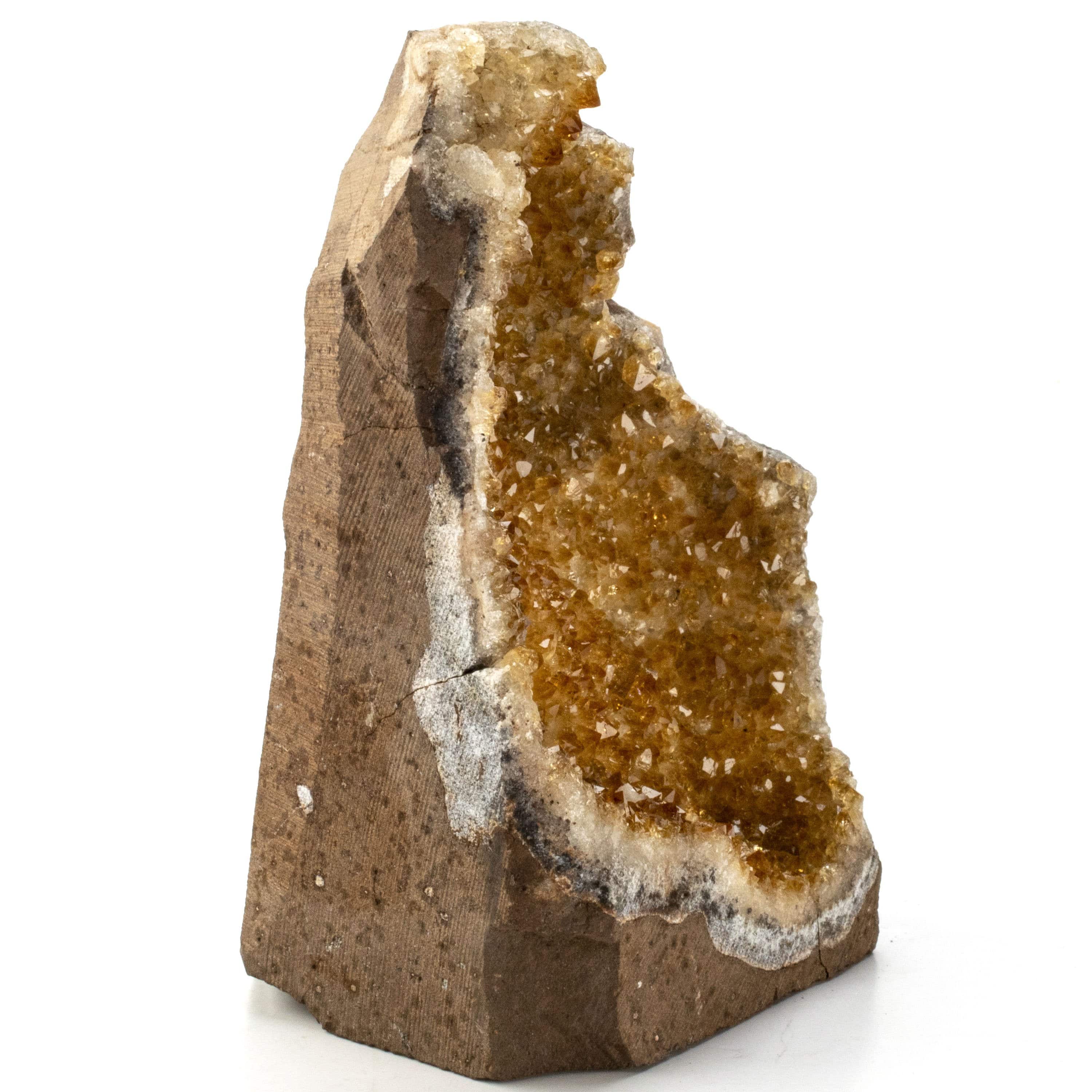 Kalifano Citrine Medium Druzy Brazilian Citrine Geode on Cut Base BCG360