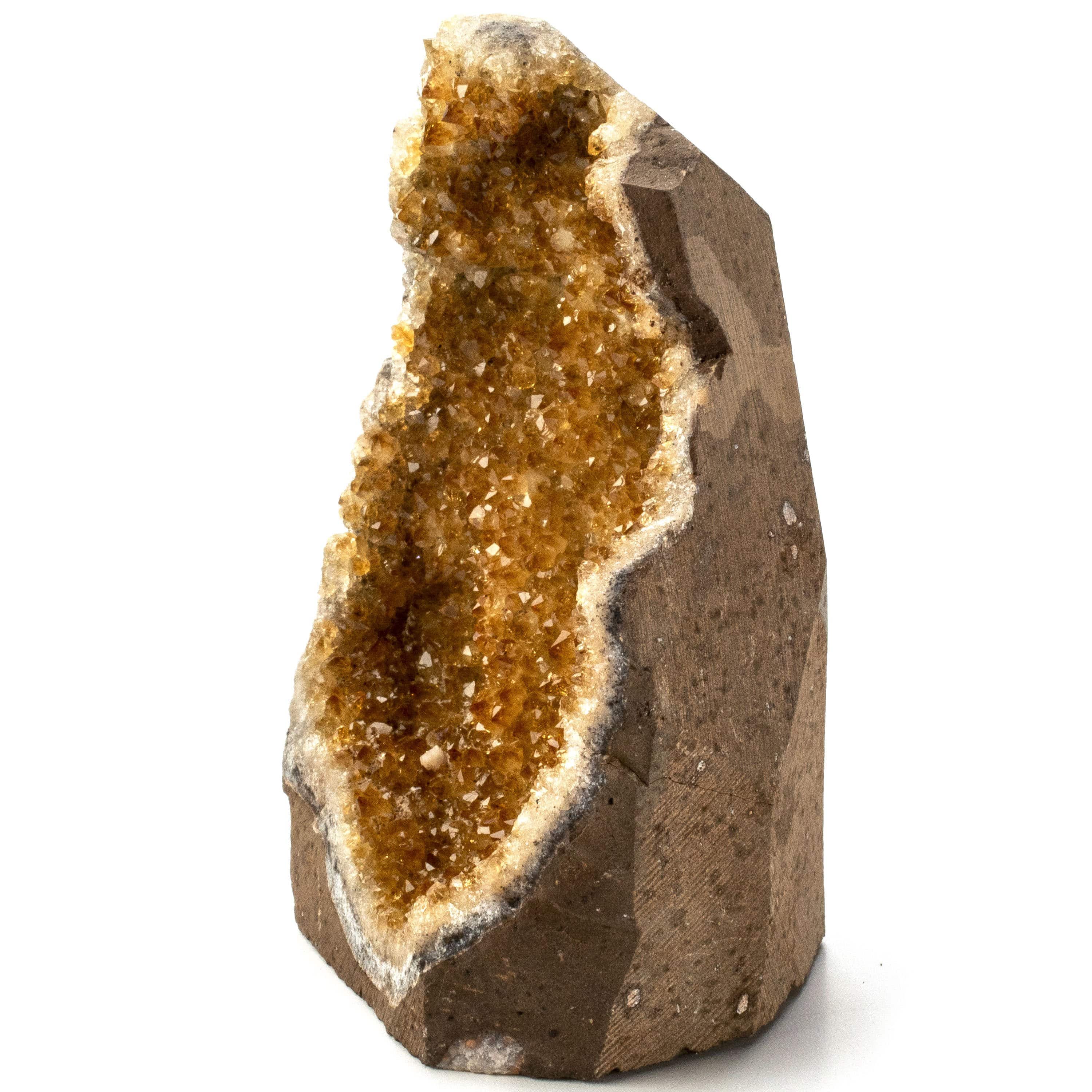 Kalifano Citrine Medium Druzy Brazilian Citrine Geode on Cut Base BCG360