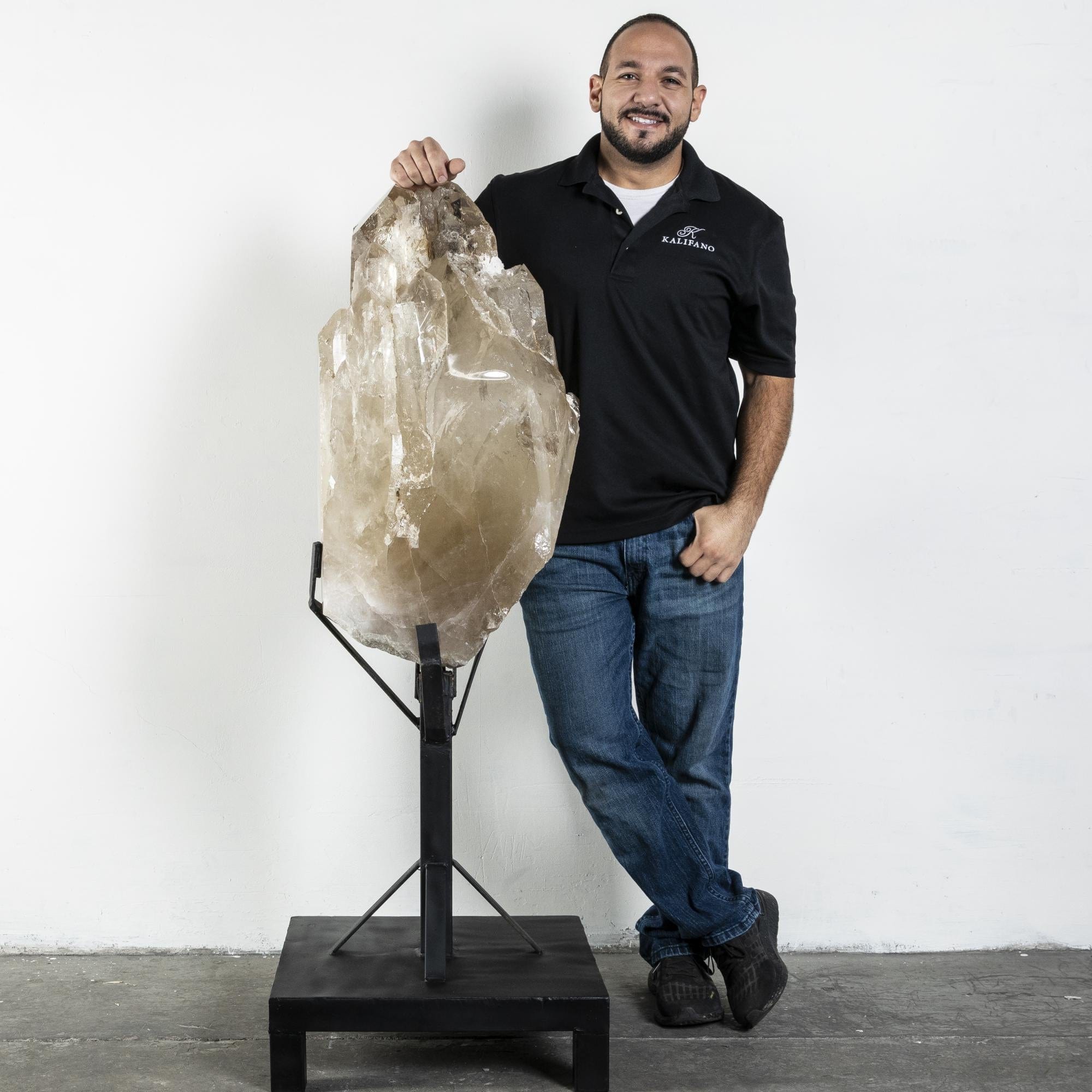 Kalifano Citrine Natural Citrine Cluster from Brazil on Custom Stand - 55” / 291 lbs CP196000.001