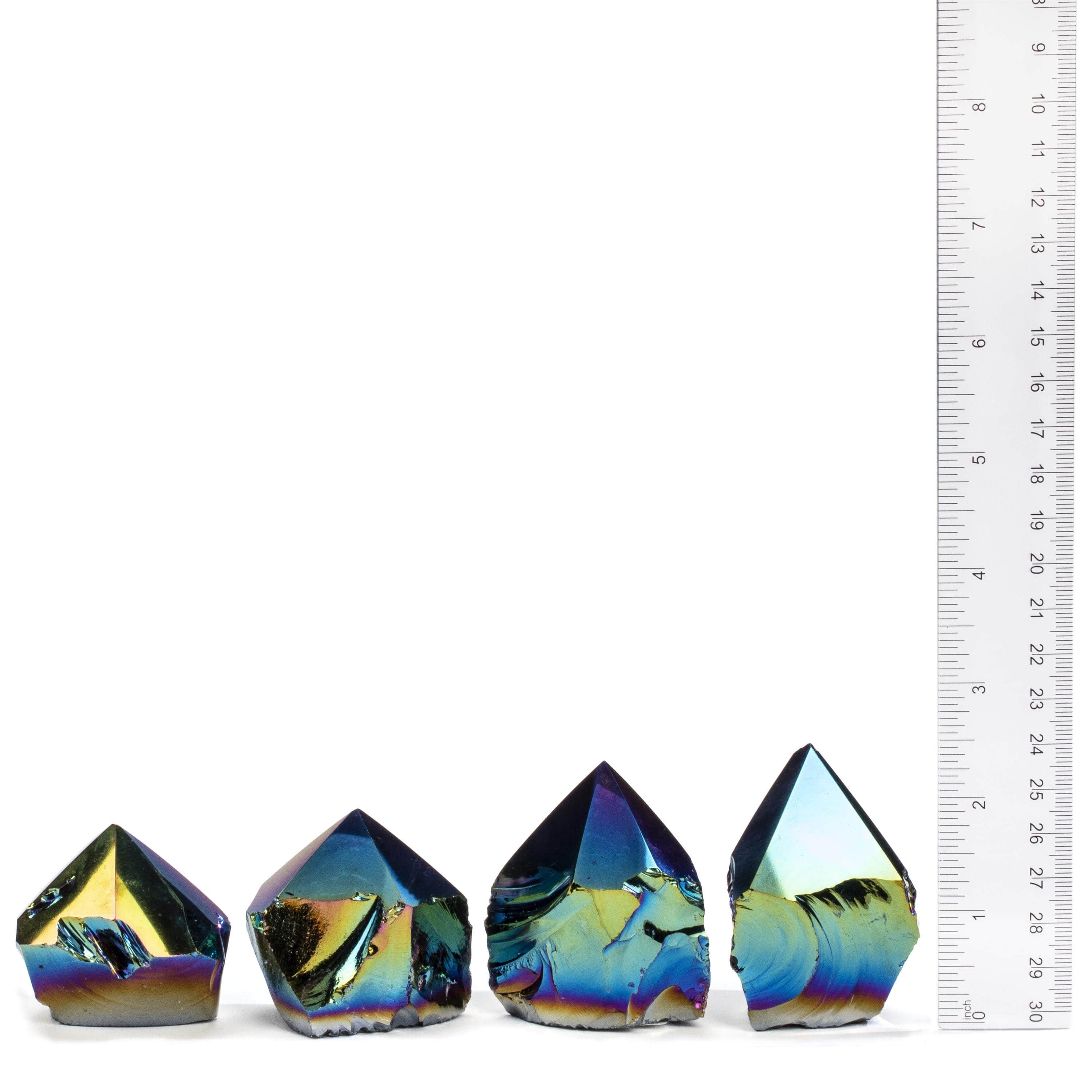 KALIFANO Citrine Titanium Obsidian Point - 100 g ABP120-OB
