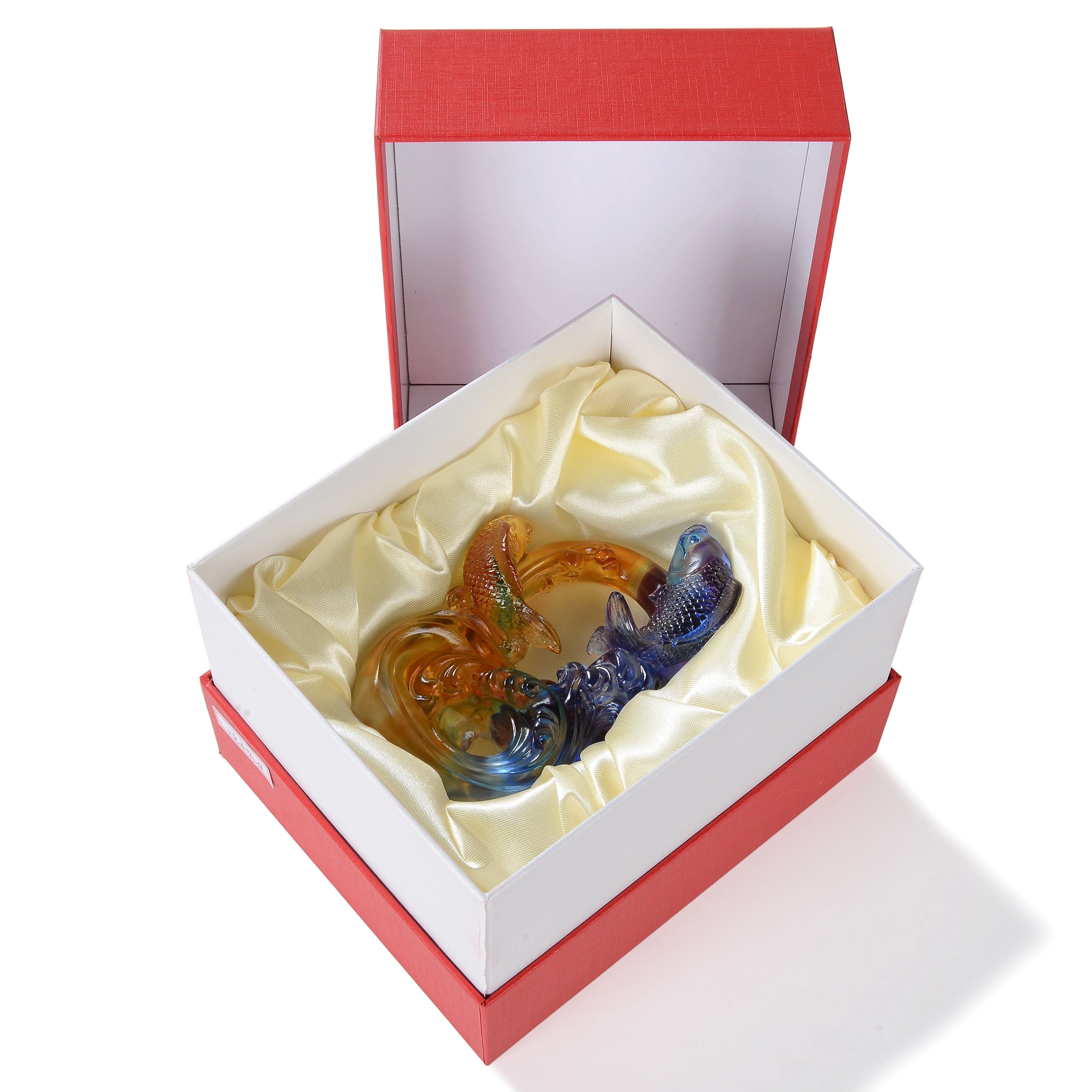 Kalifano Crystal Carving Beautiful Fish Stream of Life Crystal Carving - A Symbol of Abundance and Prosperity CR280-FIS