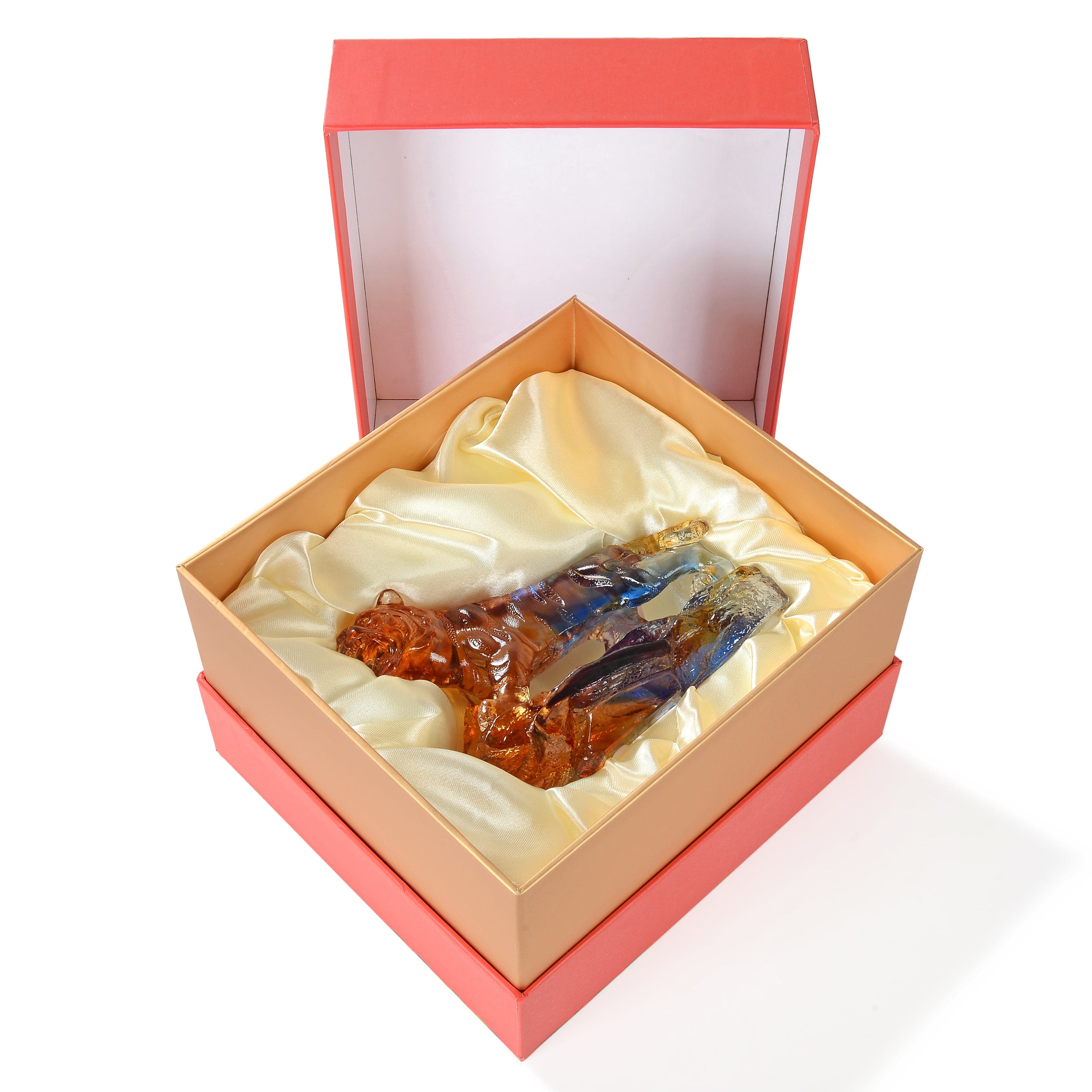 Kalifano Crystal Carving Roaring Tiger Crystal Carving - A Symbol of Courage and Strength CR280-TIG