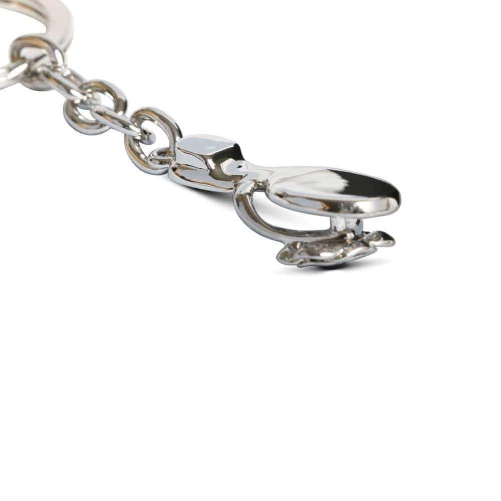 Kalifano Crystal Keychains Black Slipper Keychain made with Swarovski Crystals SKC-097