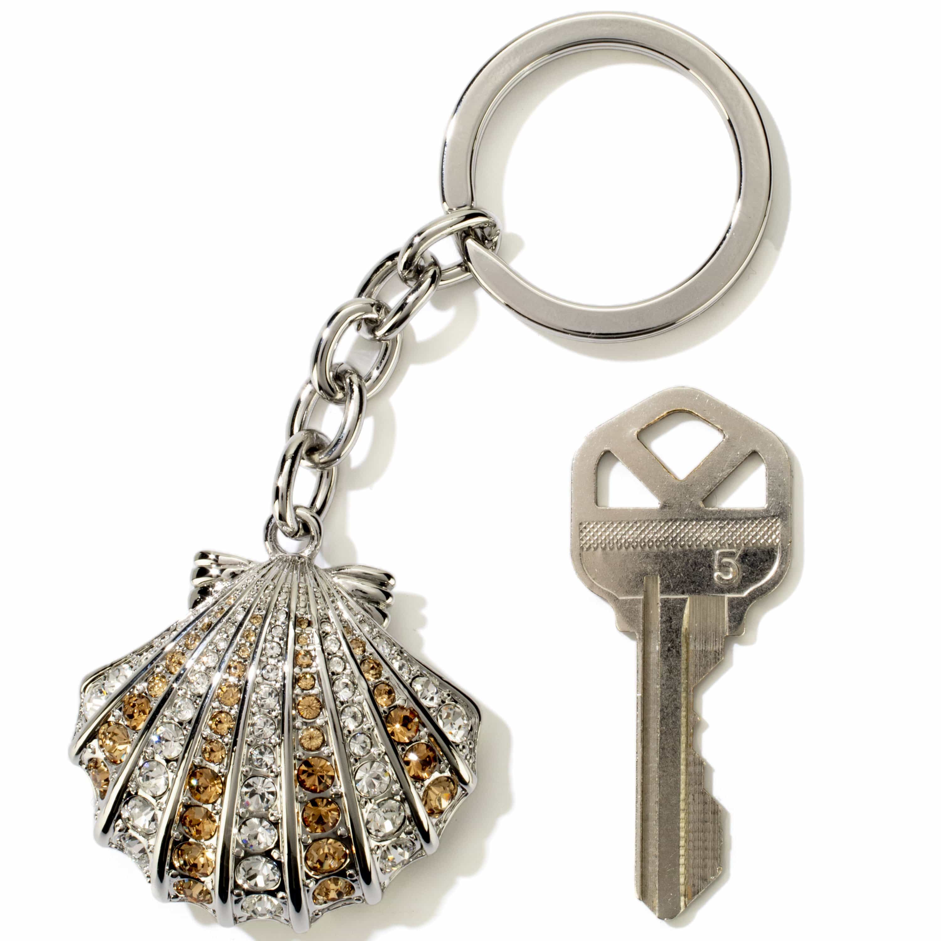 Kalifano Crystal Keychains Clamshell Keychain made with Swarovski Crystals SKC-093