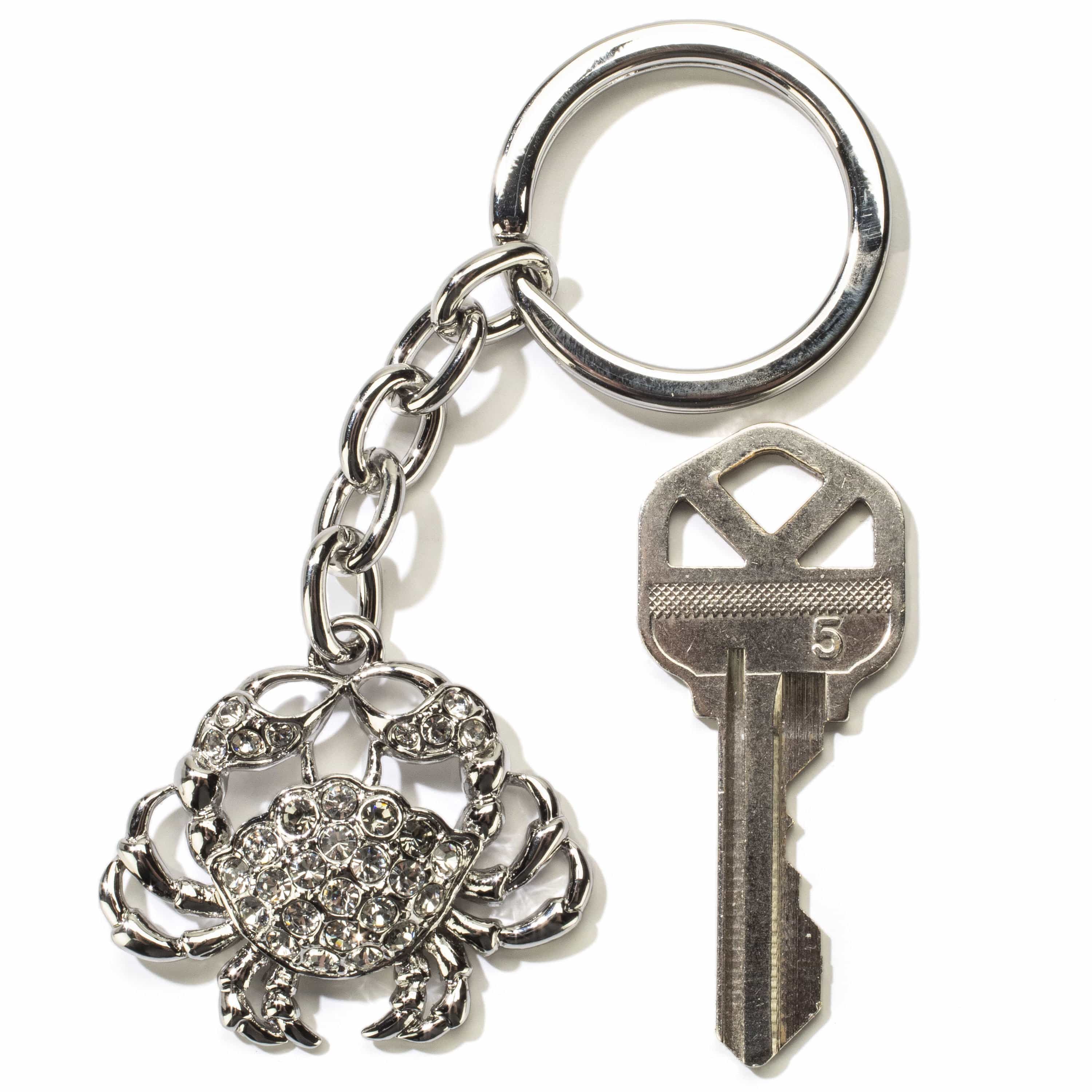 Kalifano Crystal Keychains Crab Keychain made with Swarovski Crystals SKC-124