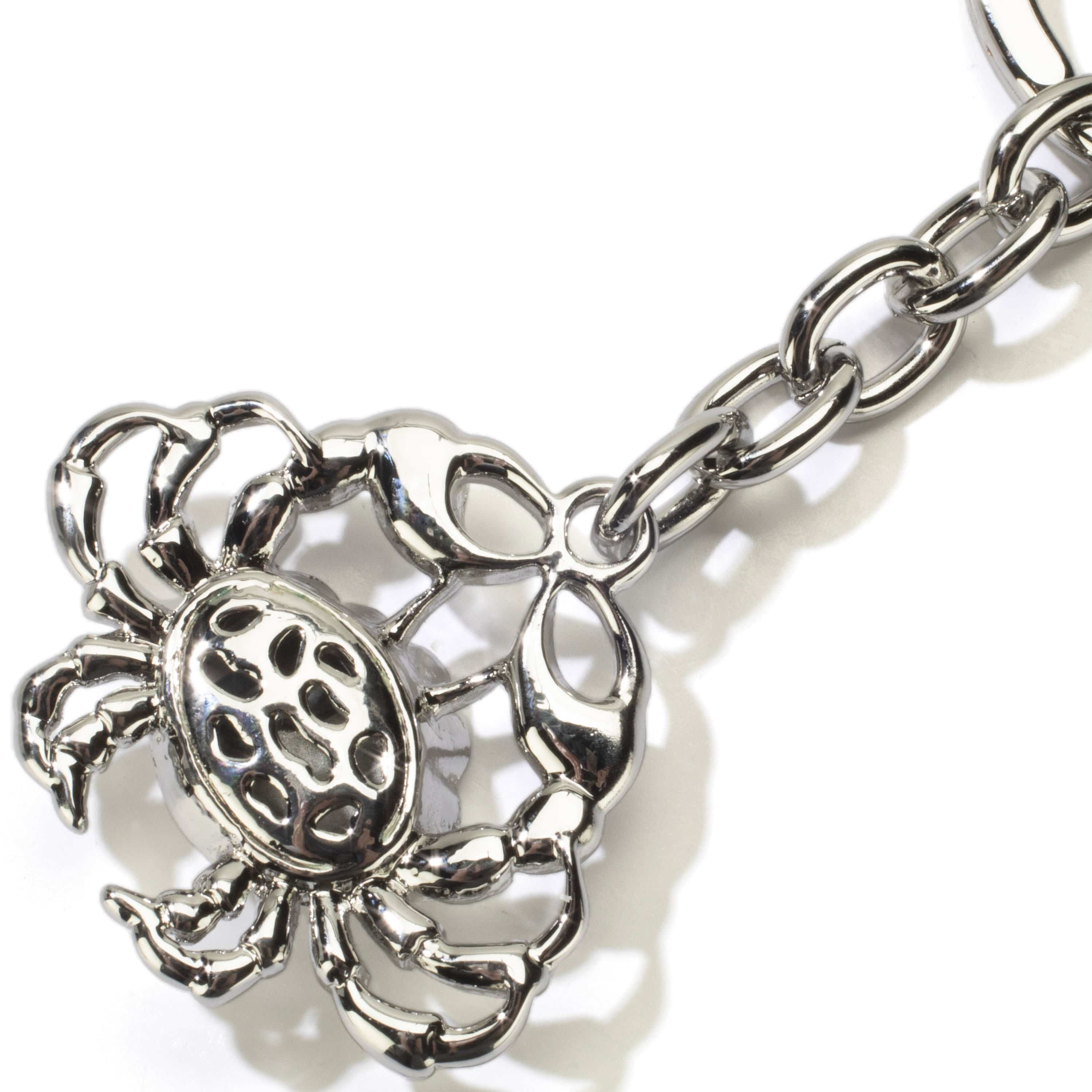 Kalifano Crystal Keychains Crab Keychain made with Swarovski Crystals SKC-124