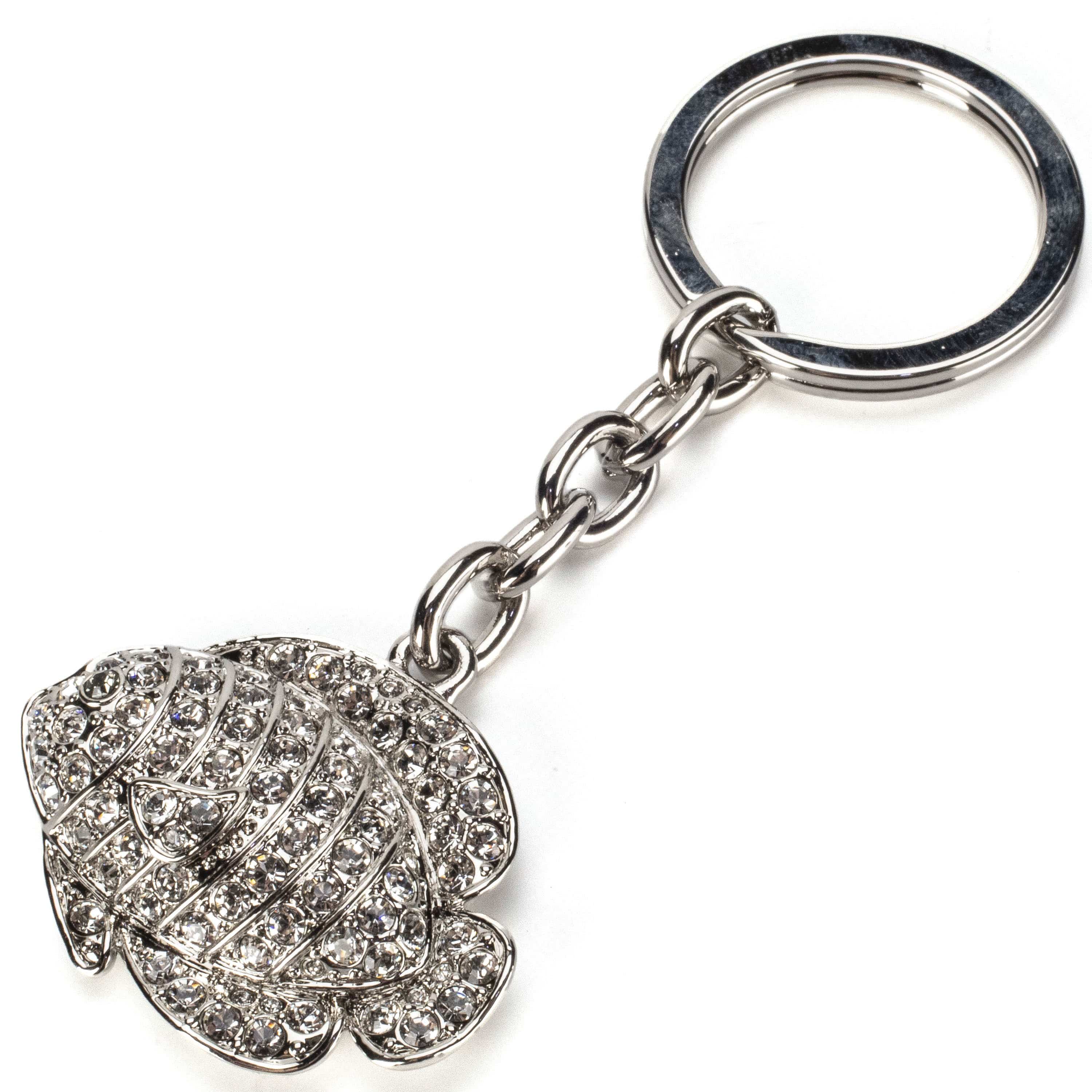 Kalifano Crystal Keychains Crystals Clownfish Keychain made with Swarovski Crystals SKC-179