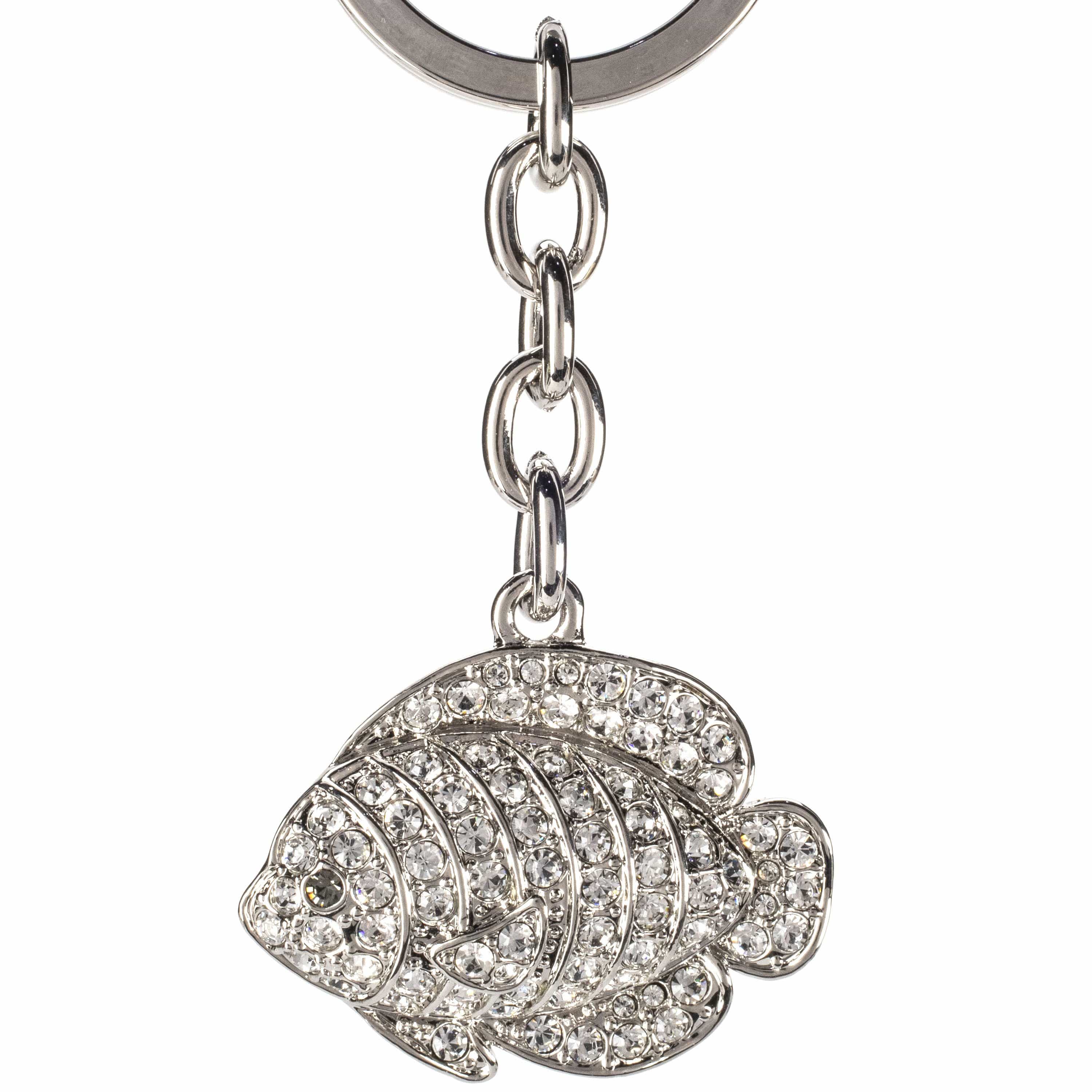 Kalifano Crystal Keychains Crystals Clownfish Keychain made with Swarovski Crystals SKC-179