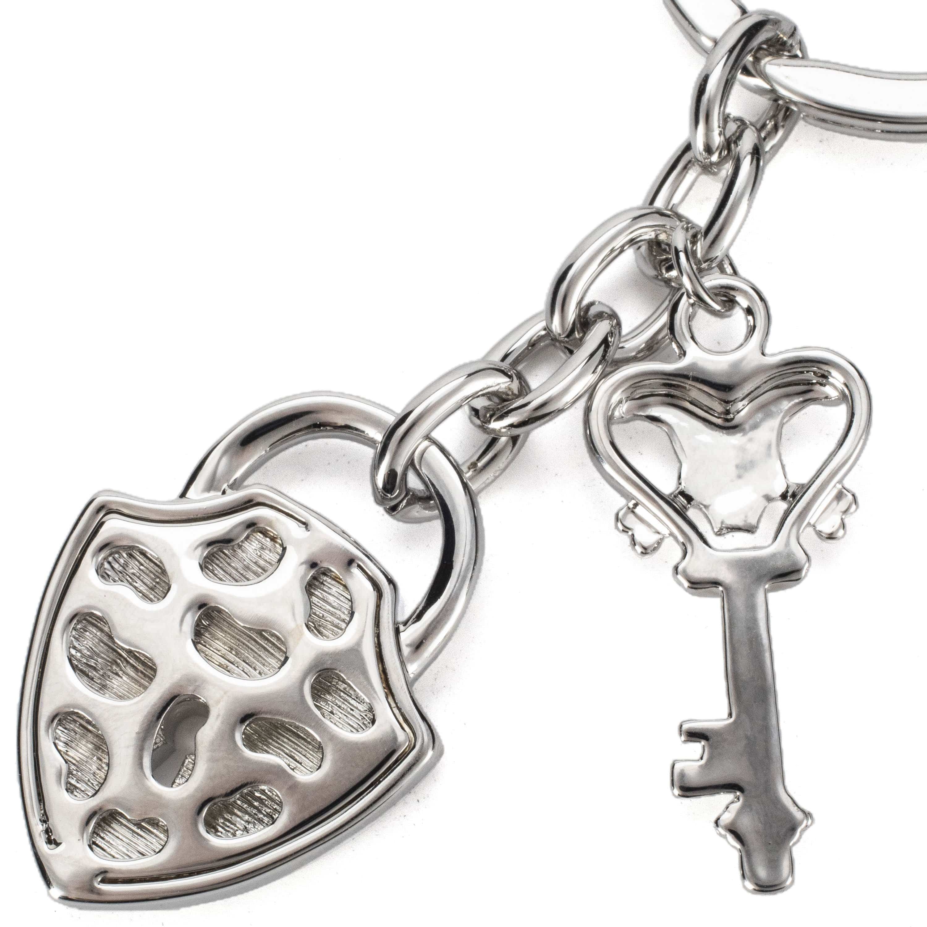 Kalifano Crystal Keychains Crystals Key & Lock Keychain made with Swarovski Crystals SKC-178
