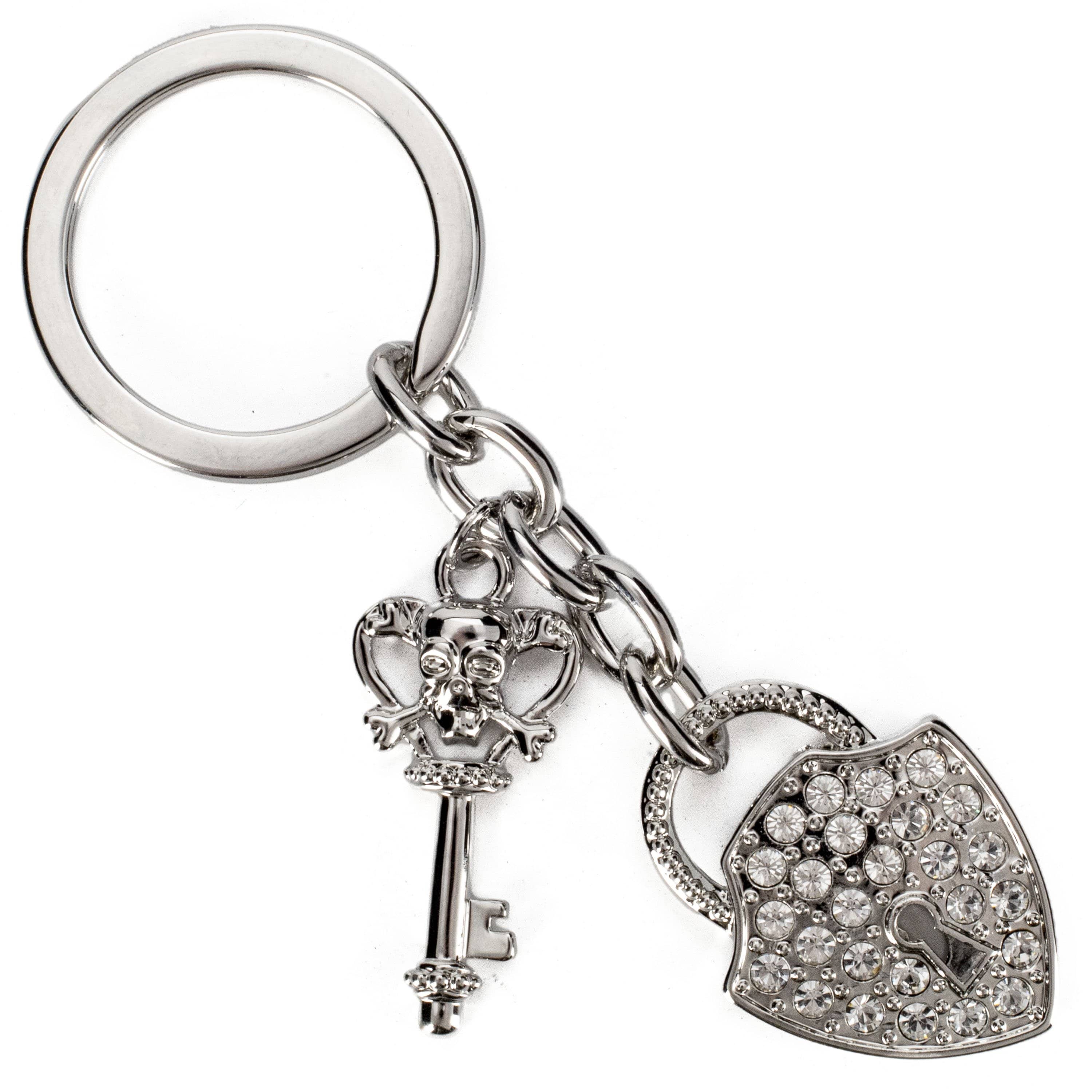Kalifano Crystal Keychains Crystals Key & Lock Keychain made with Swarovski Crystals SKC-178
