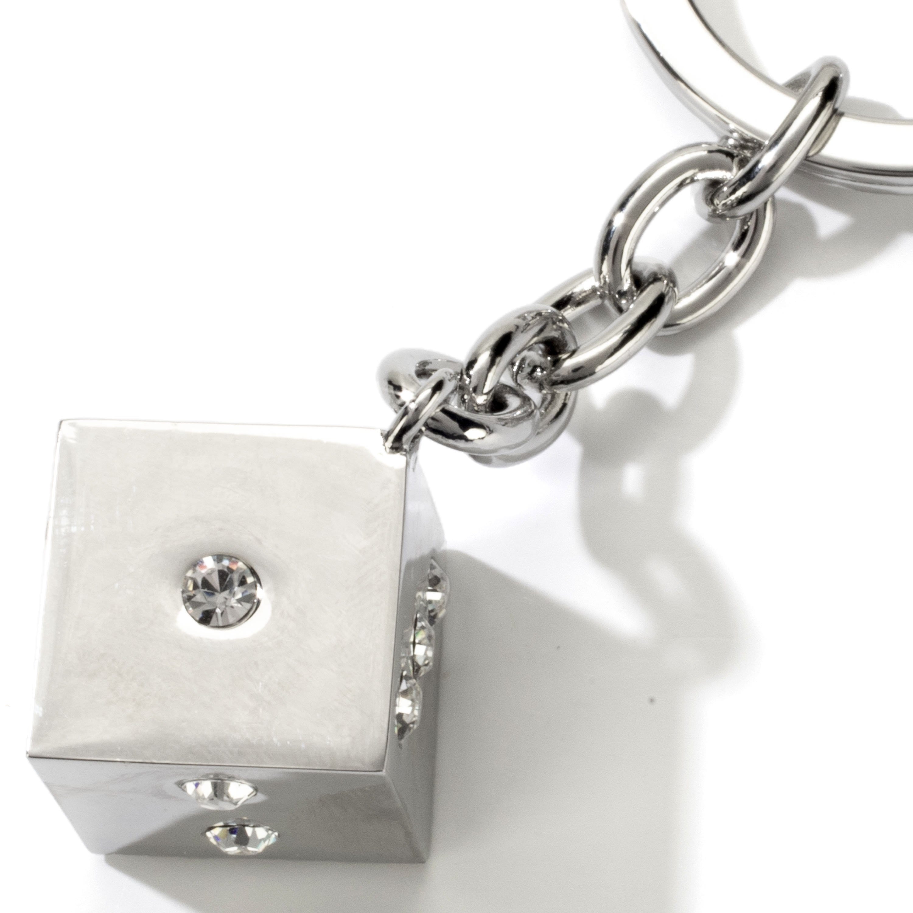 Kalifano Crystal Keychains Dice Keychain made with Swarovski Crystals SKC-062