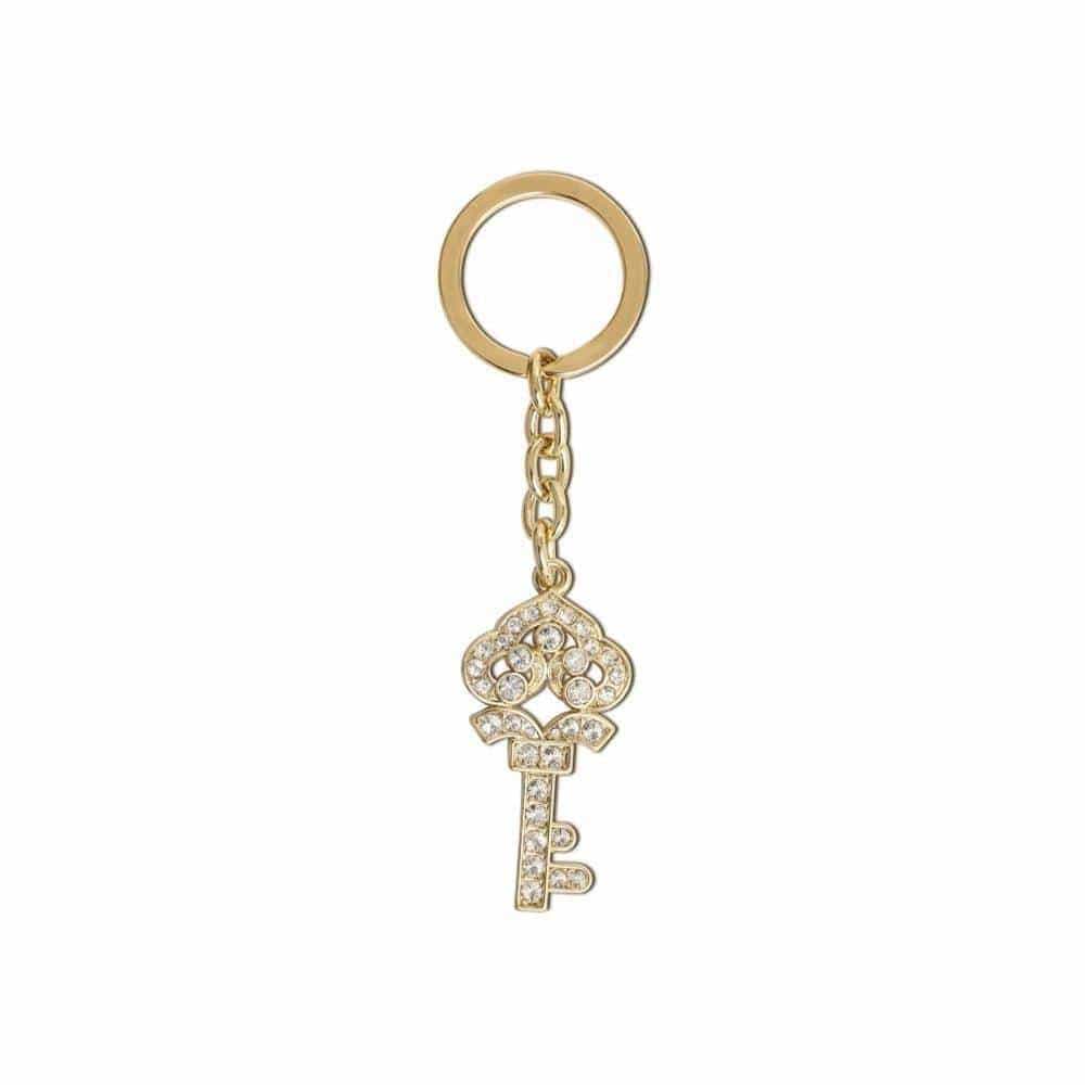 Kalifano Crystal Keychains Gold Crown Key Keychain made with Swarovski Crystals SKC-139