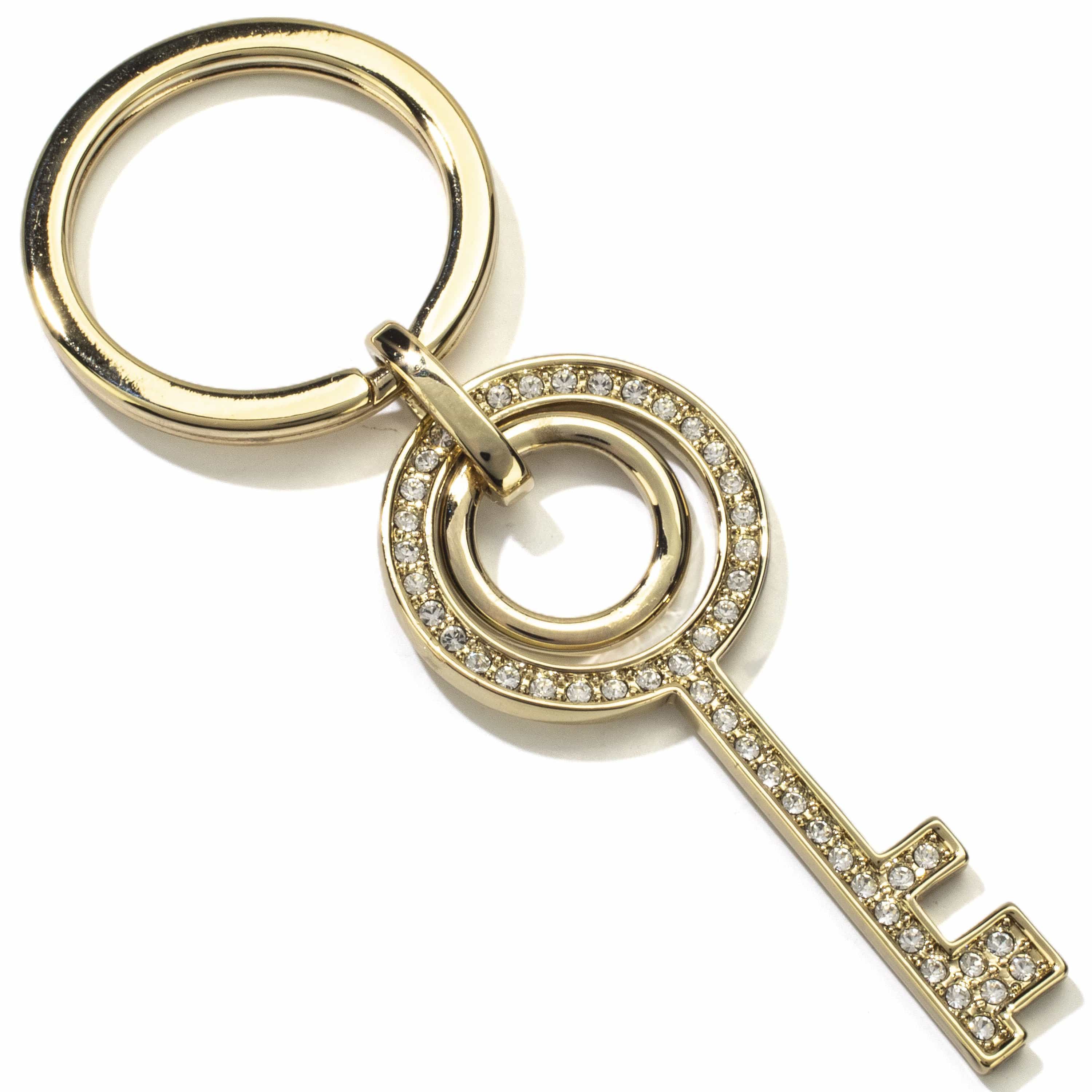 Kalifano Crystal Keychains Gold Key Keychain made with Swarovski Crystals SKC-151