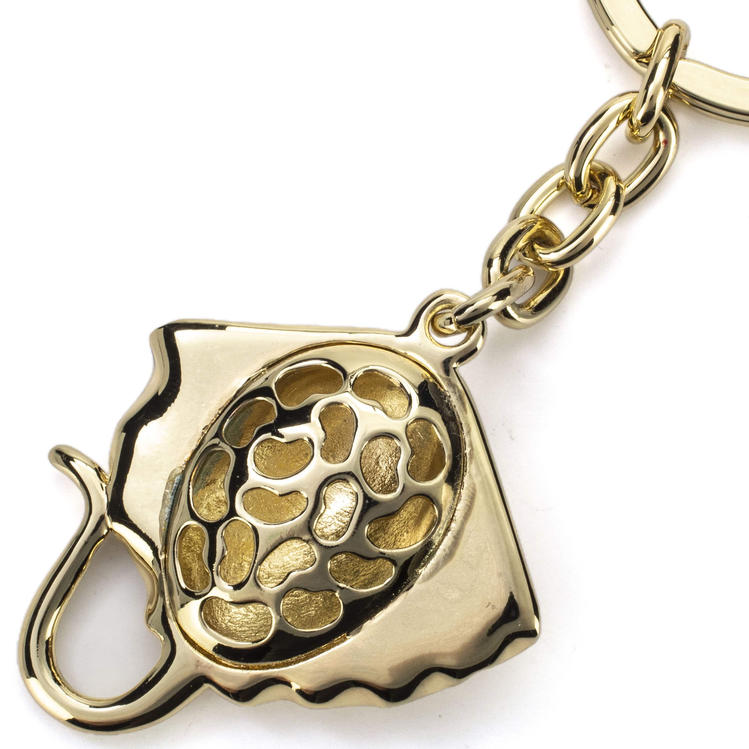 Kalifano Crystal Keychains Gold Sting Ray Keychain made with Swarovski Crystals SKC-122